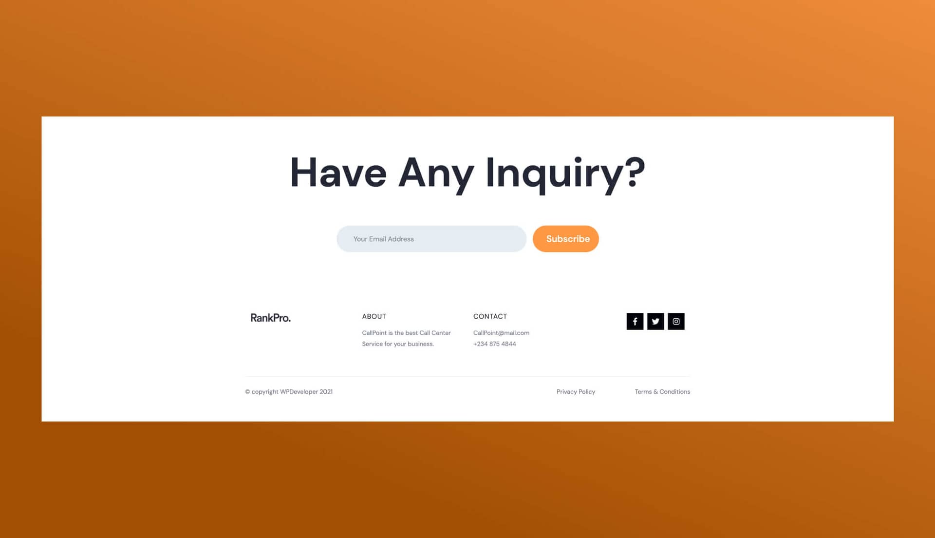 RankPro Footer Section For Gutenberg By Templately