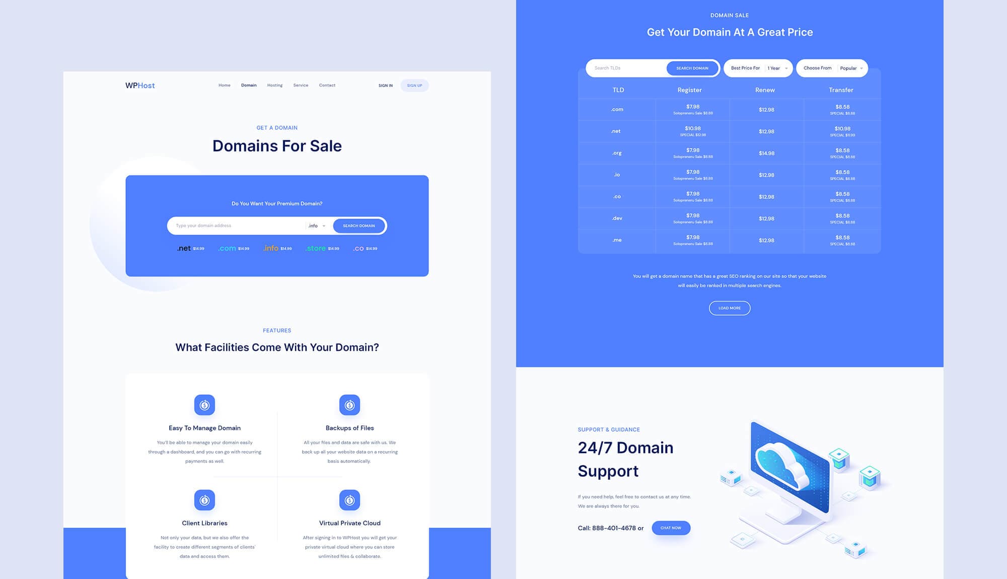 WPHost Domain Page Banner