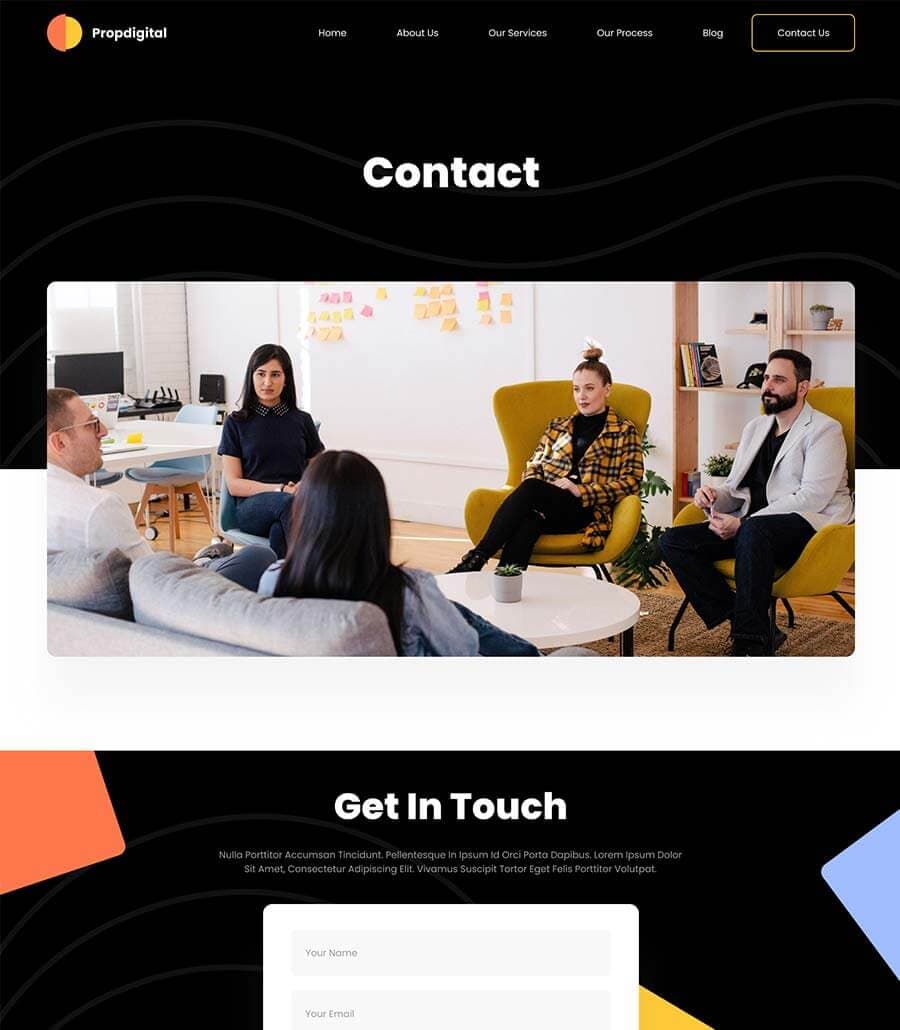 PropDigital Contact Page thumbnail