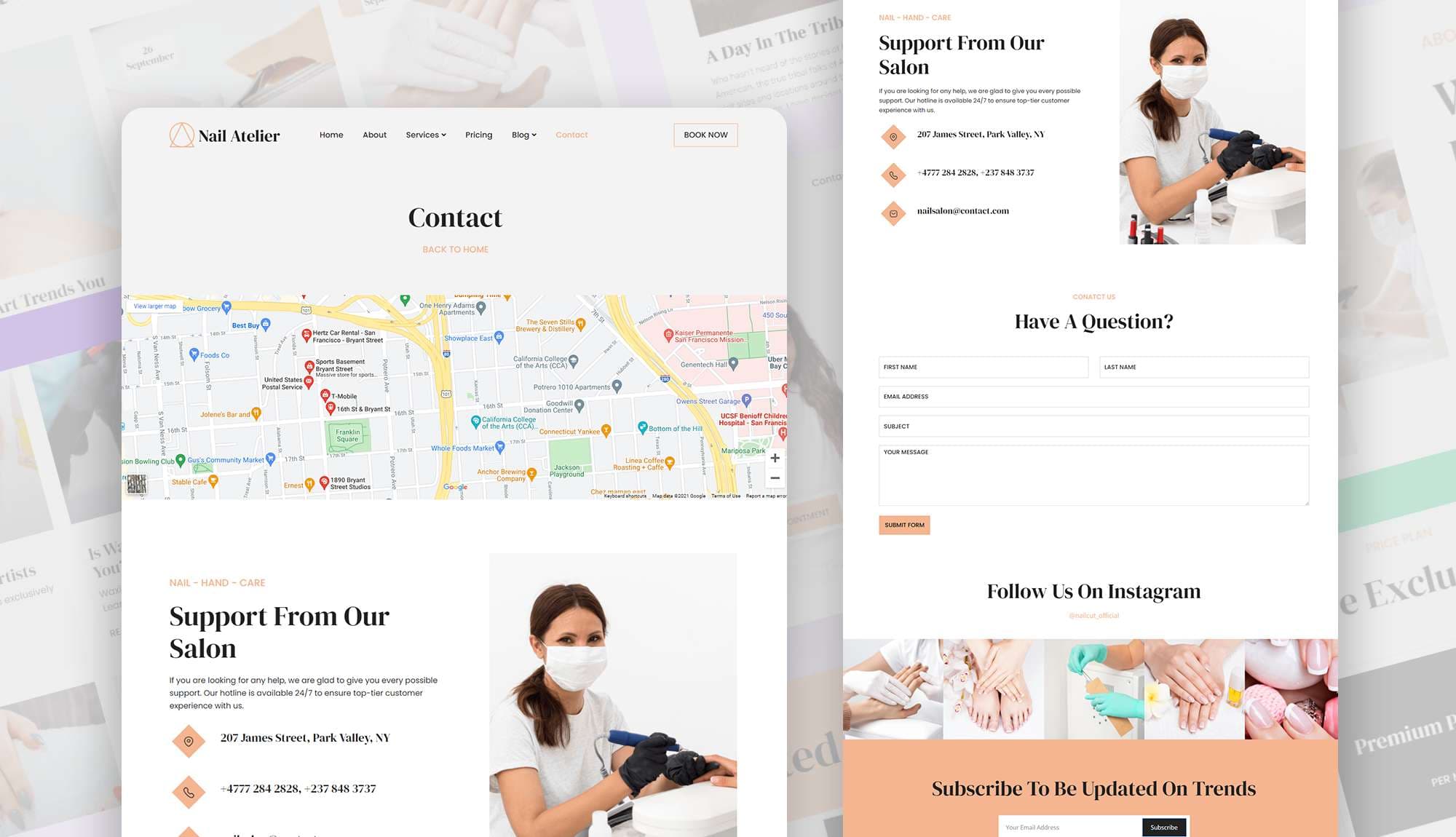 Nail Atelier Contact Page Banner