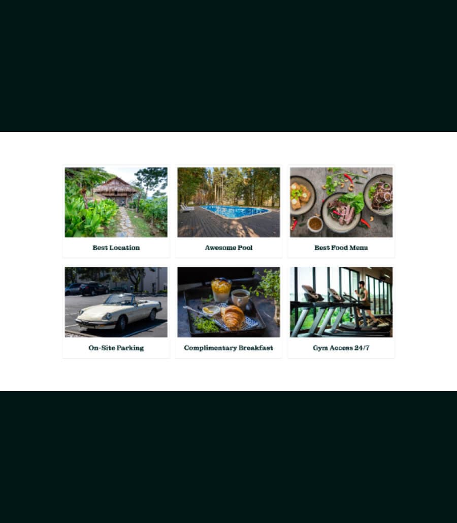 NatuRetreat Resort Services Section By Templately