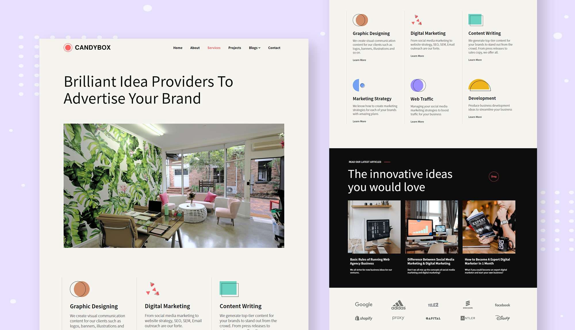 CandyBox Services Page Banner