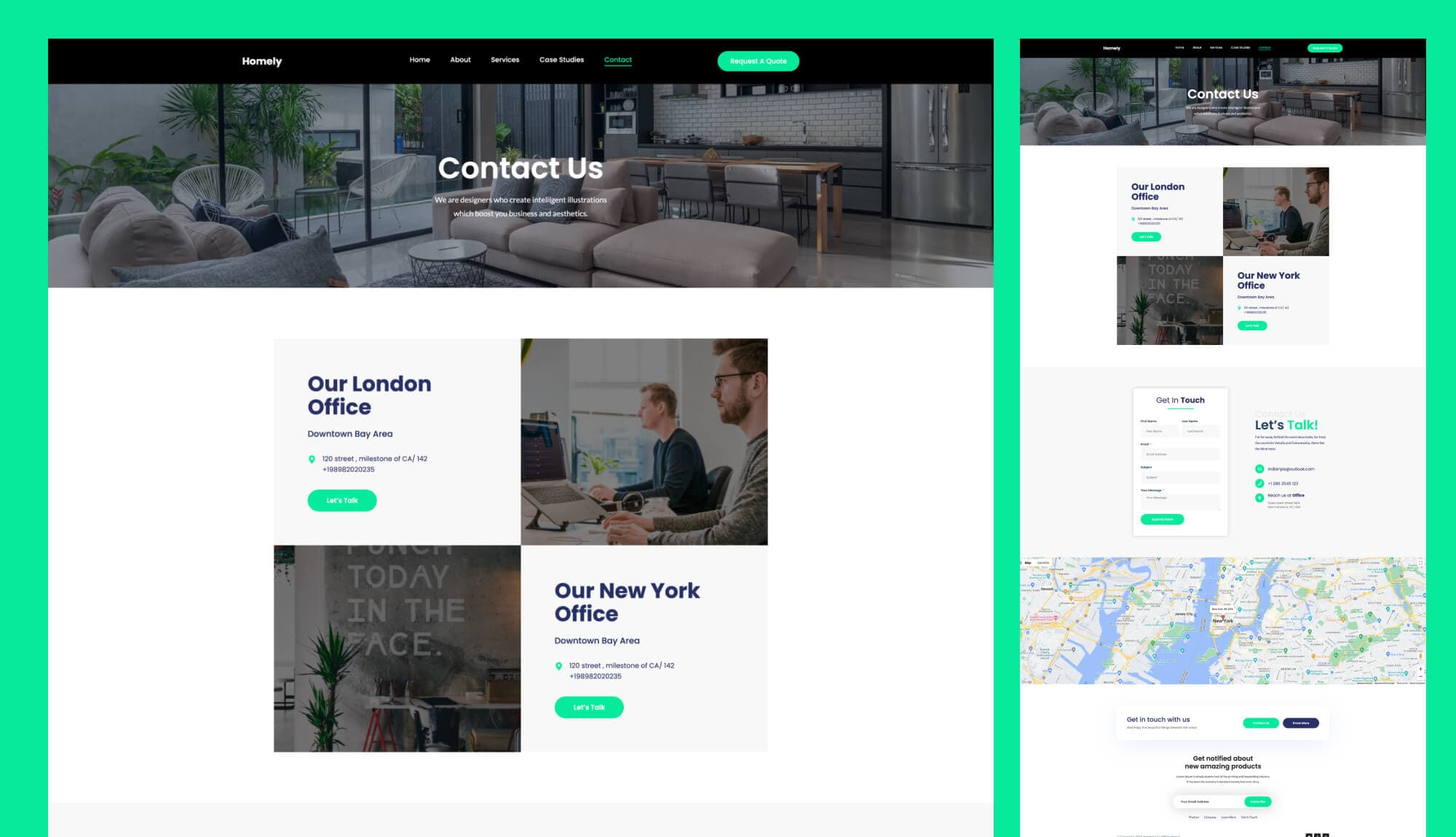 Homely Contact Page For Gutenberg Banner