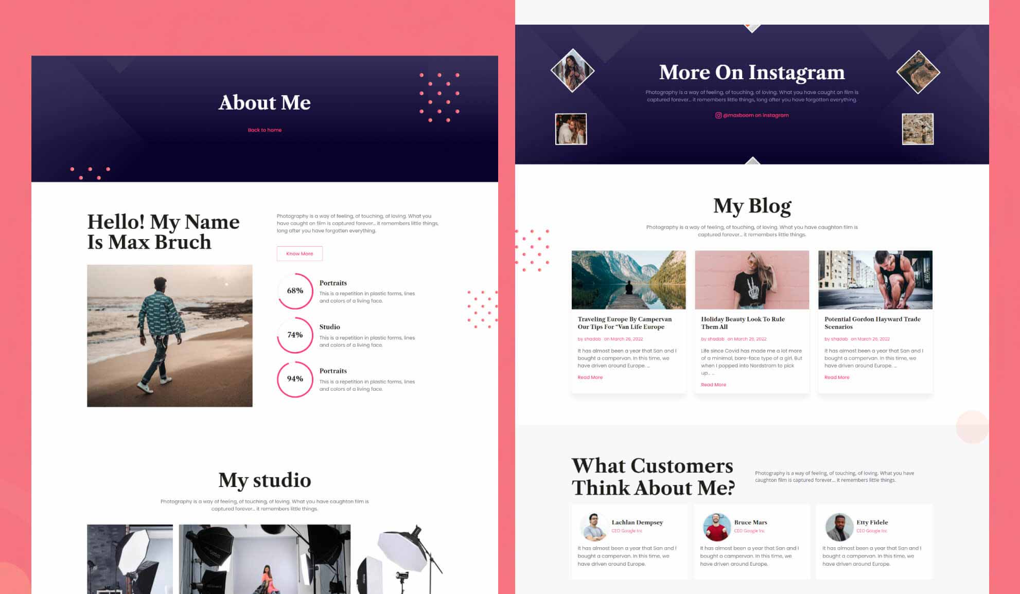 Max Boom About Page For Gutenberg Banner