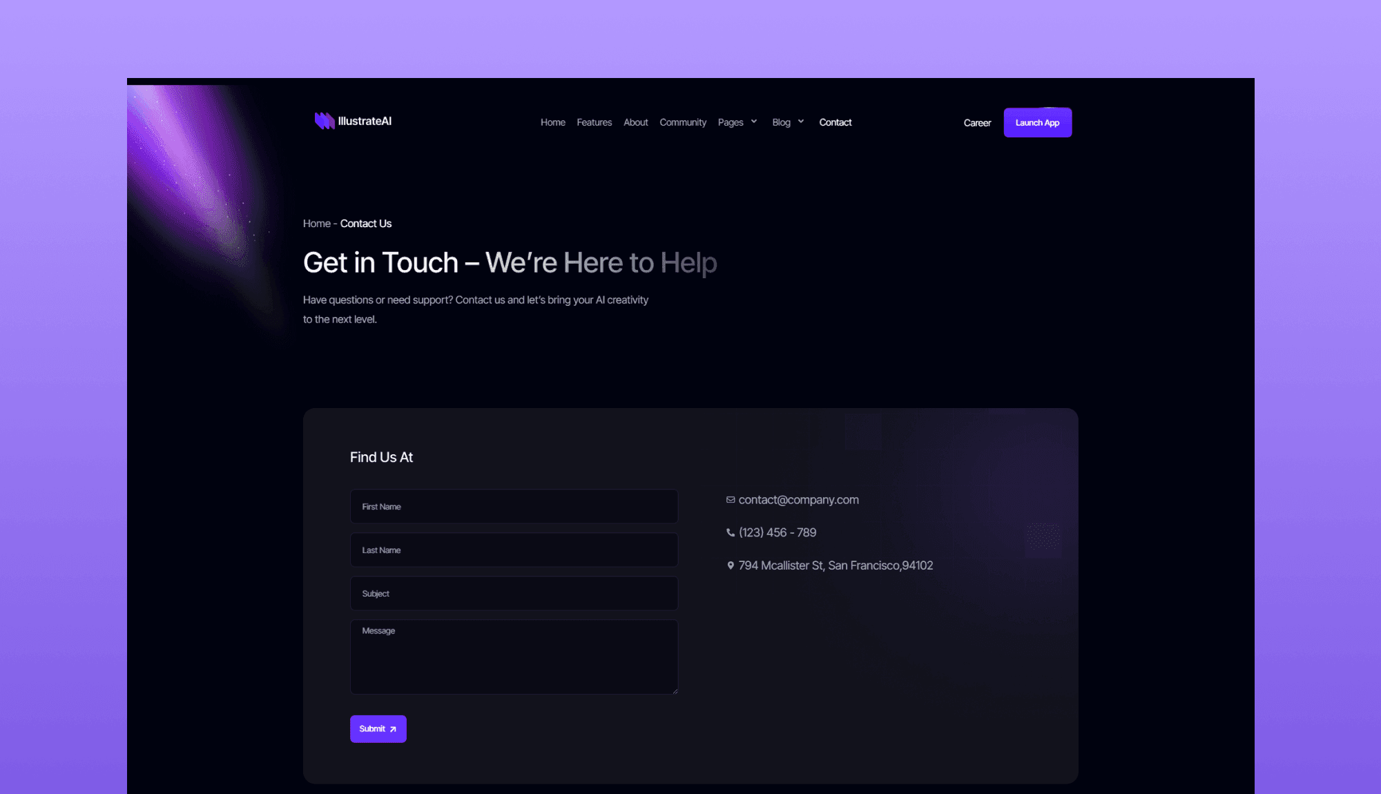 IllustrateAI Contact Page Banner