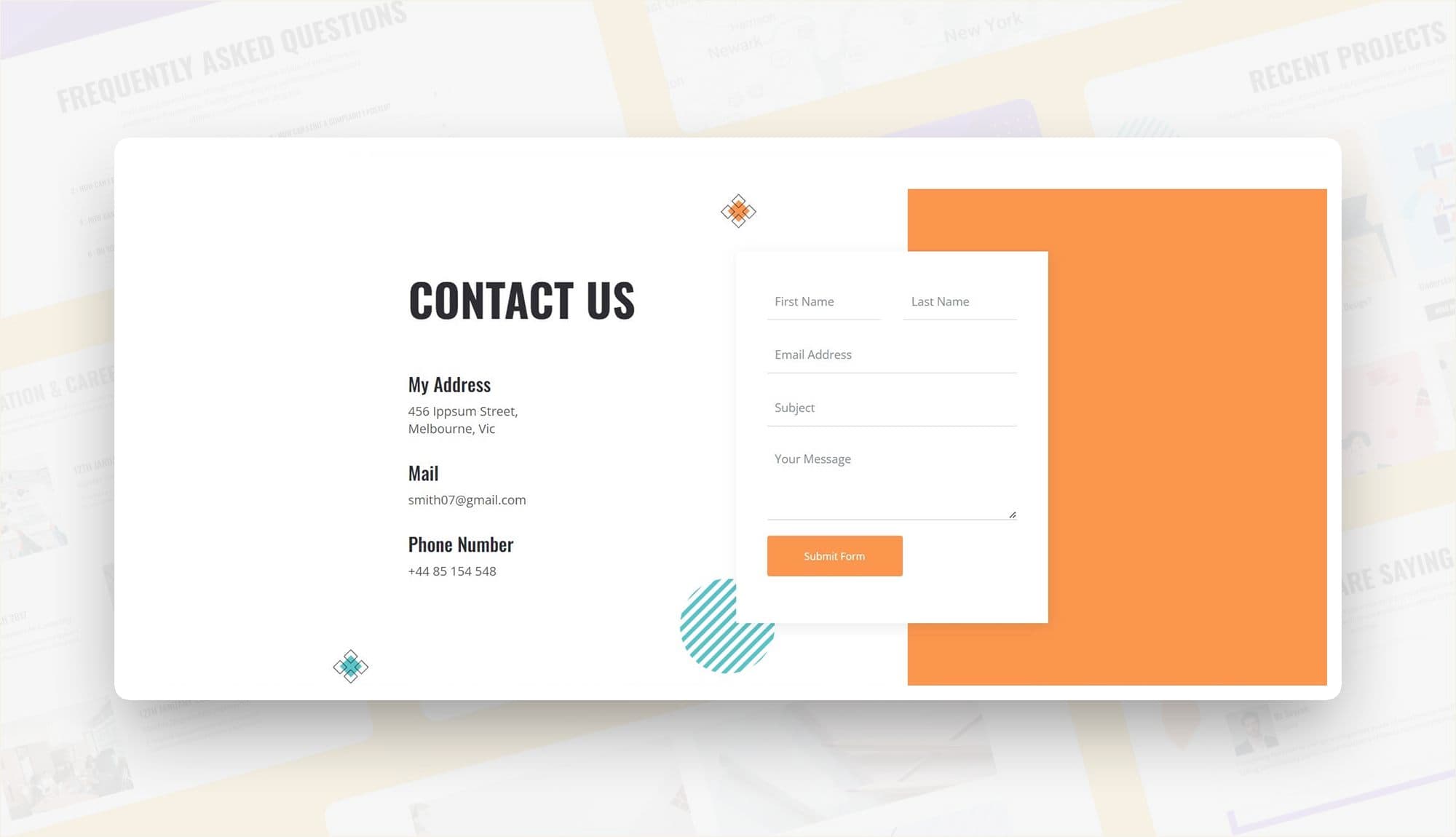 Smith Consulting Contact Section For Gutenberg Banner