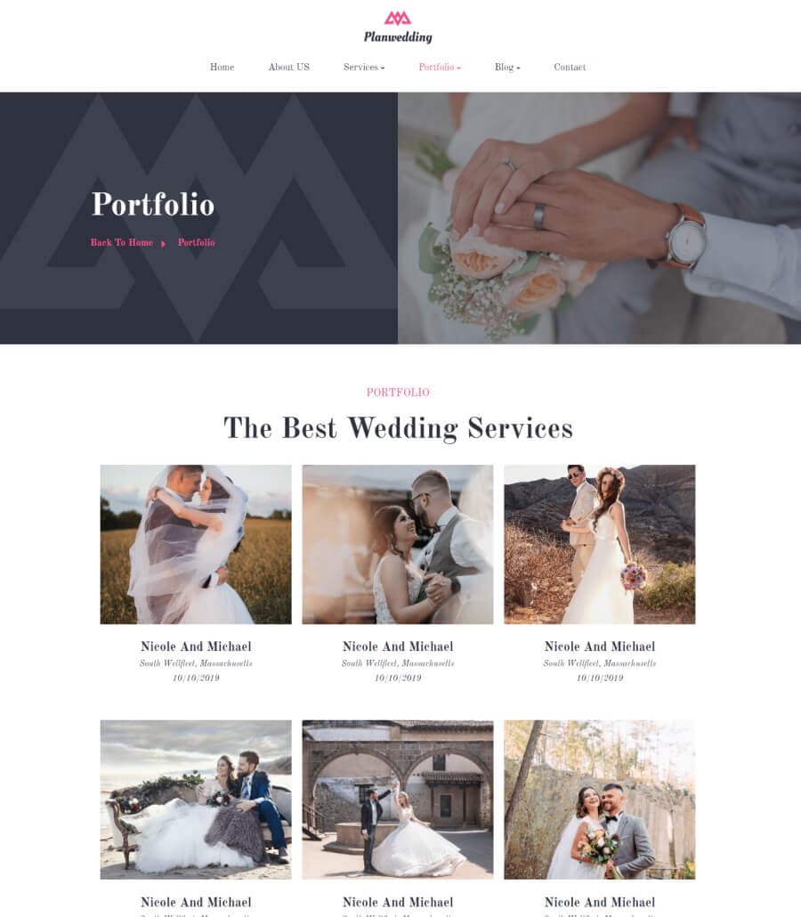 Planwedding Portfolio Page thumbnail