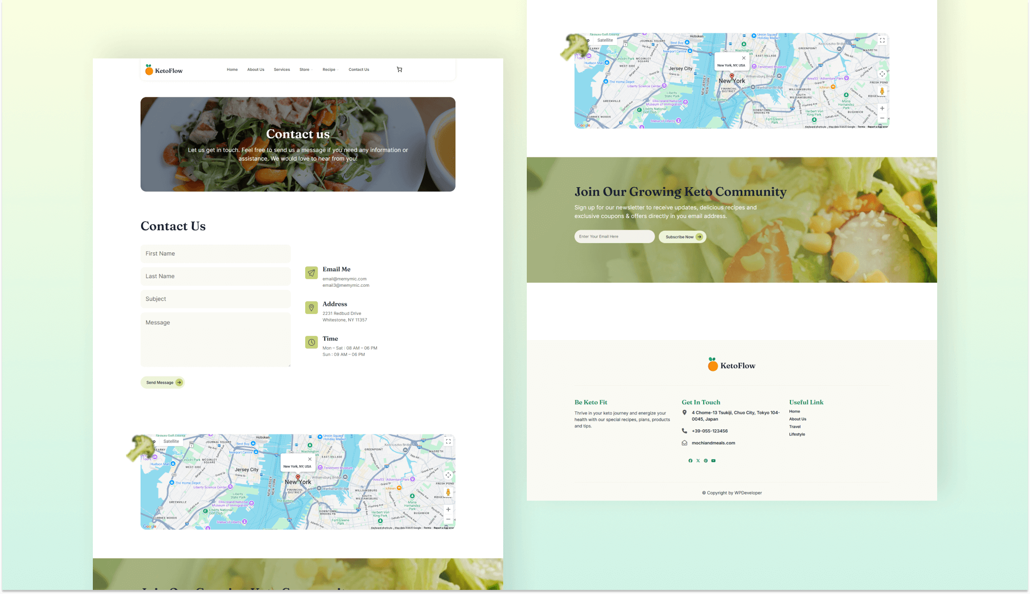 KetoFlow Contact Page For Gutenberg Banner