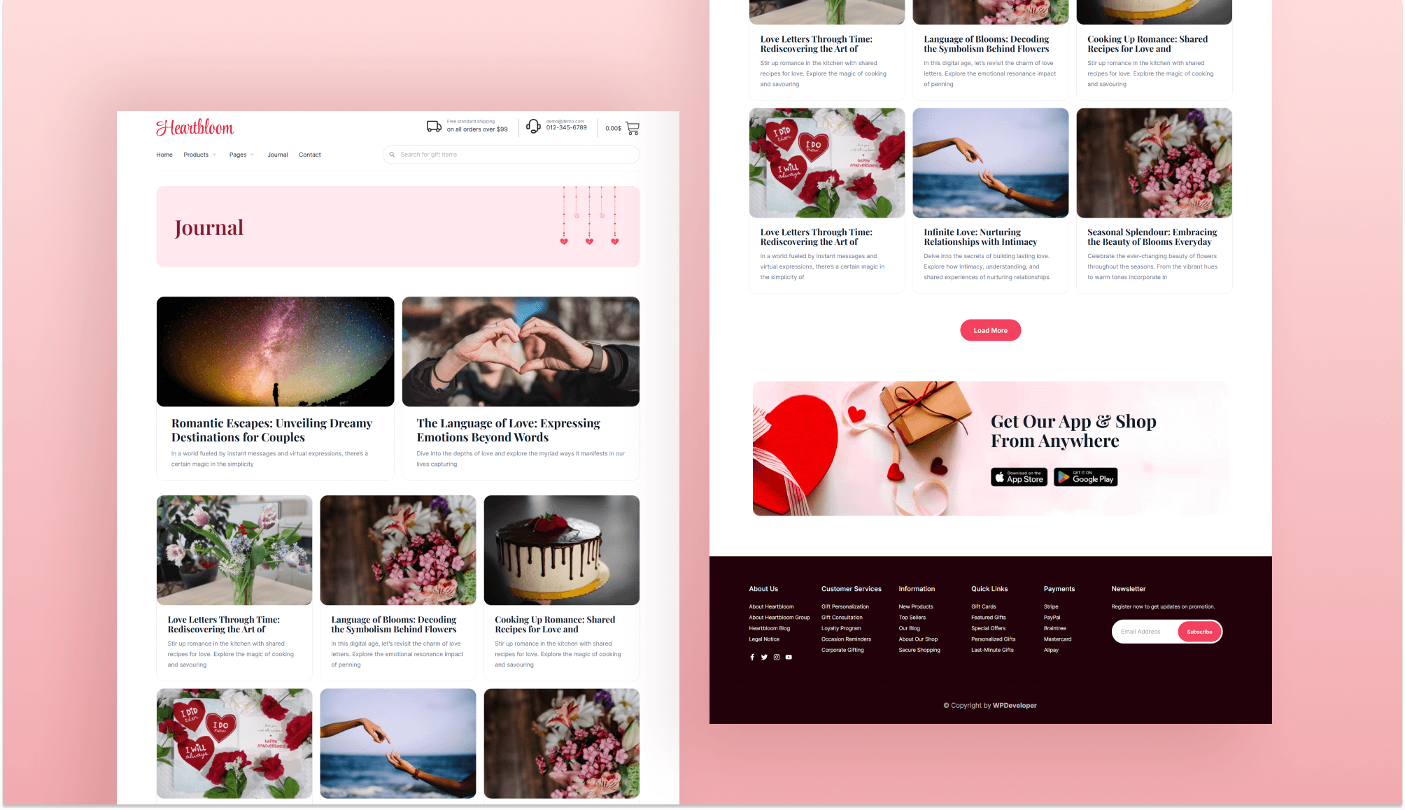 HeartBloom Journal Page By Templately