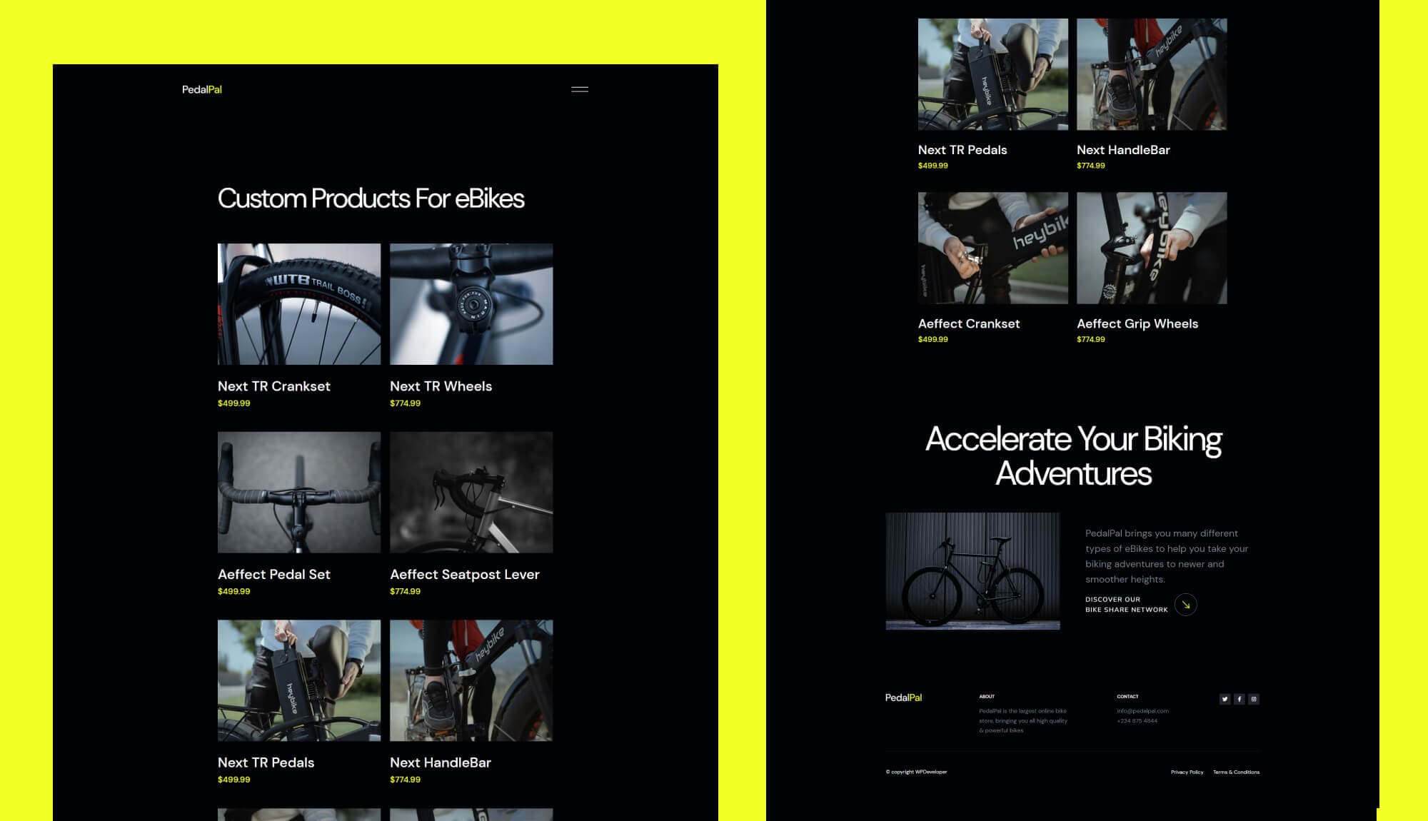 PedalPal Products Page Banner