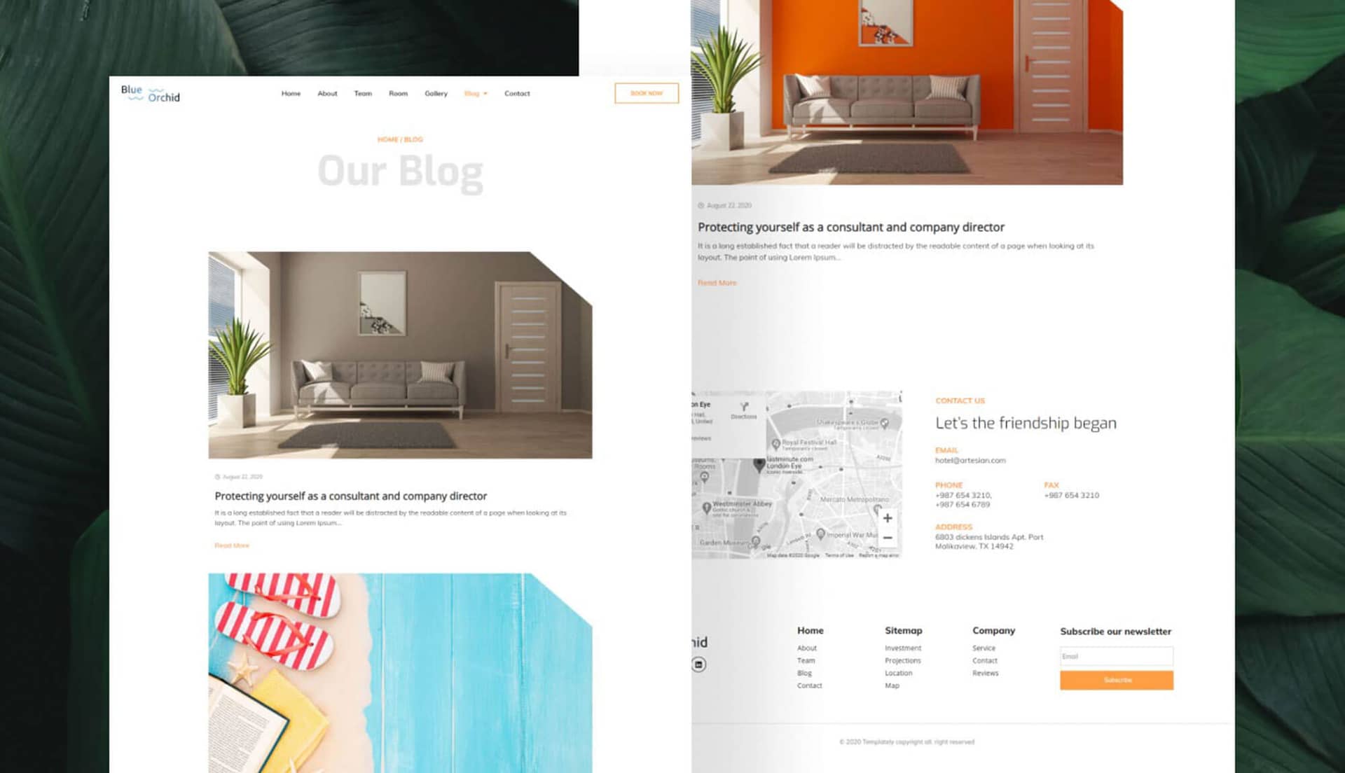 Blue Orchid Blog Page By Templately