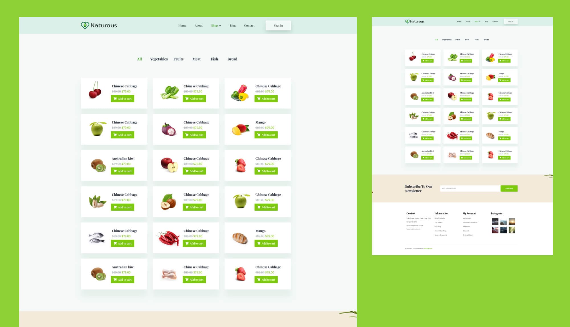 Naturous Shop List Page For Gutenberg Banner