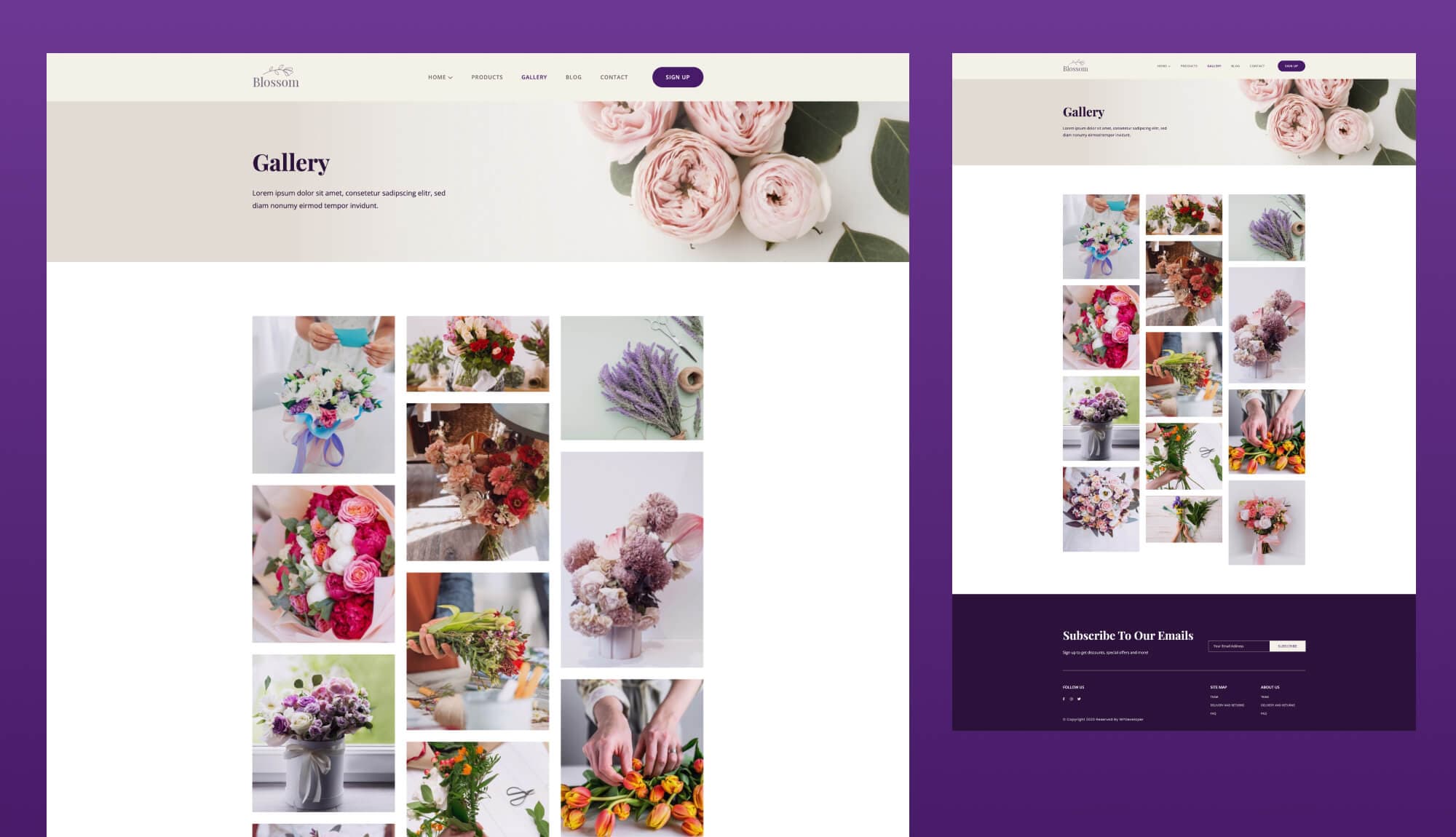 Blossom Gallery Page For Gutenberg By Templately