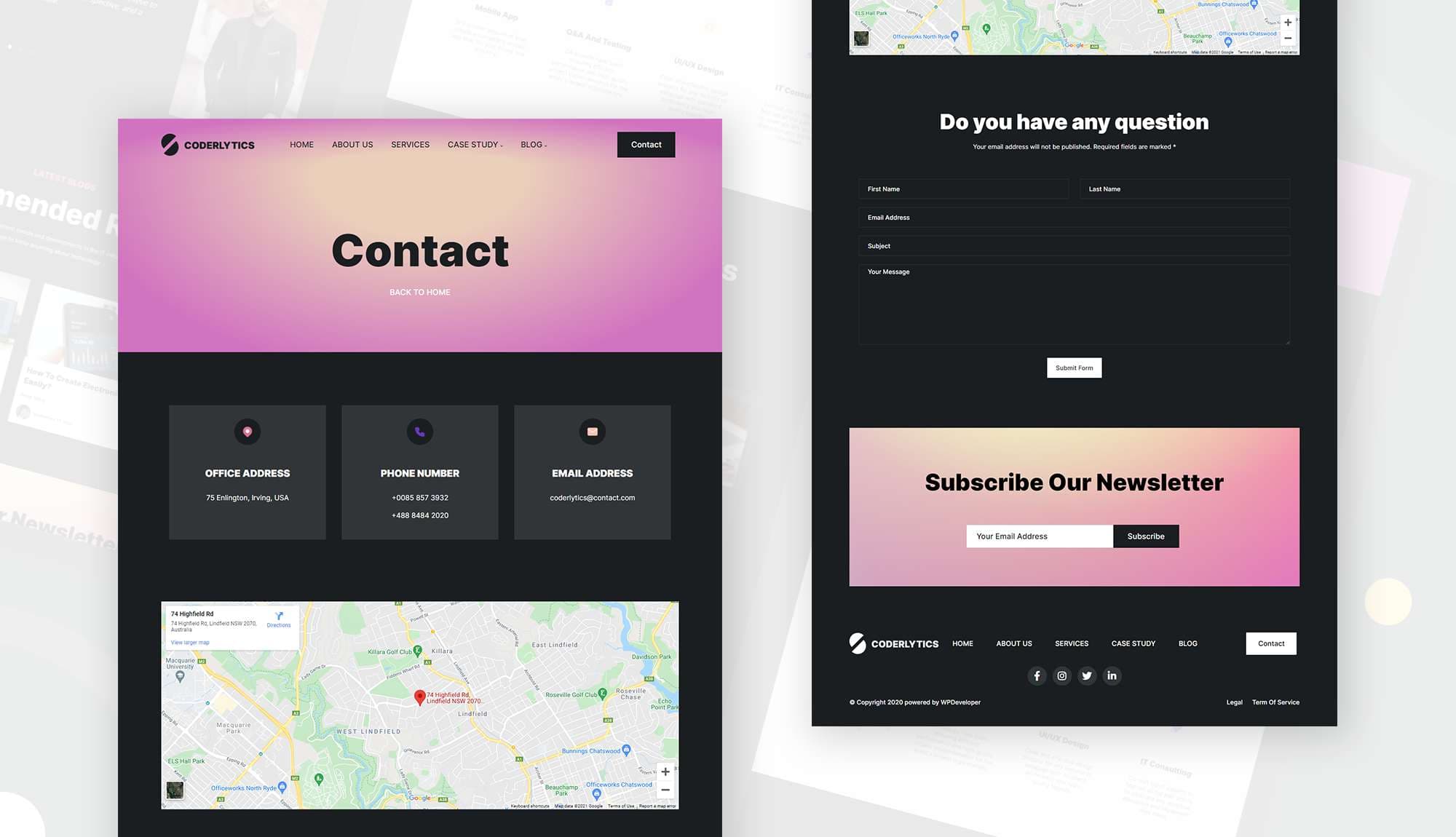 Coderlytics Contact Page Banner