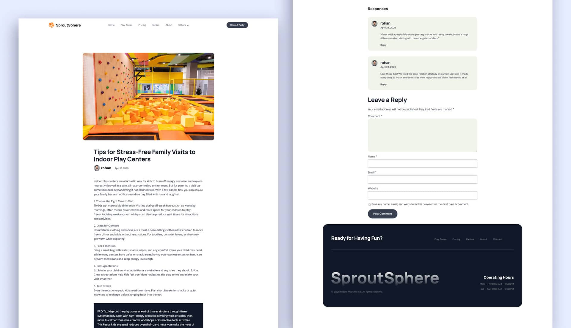 SproutSphere Blog Details Page For Gutenberg By Templately