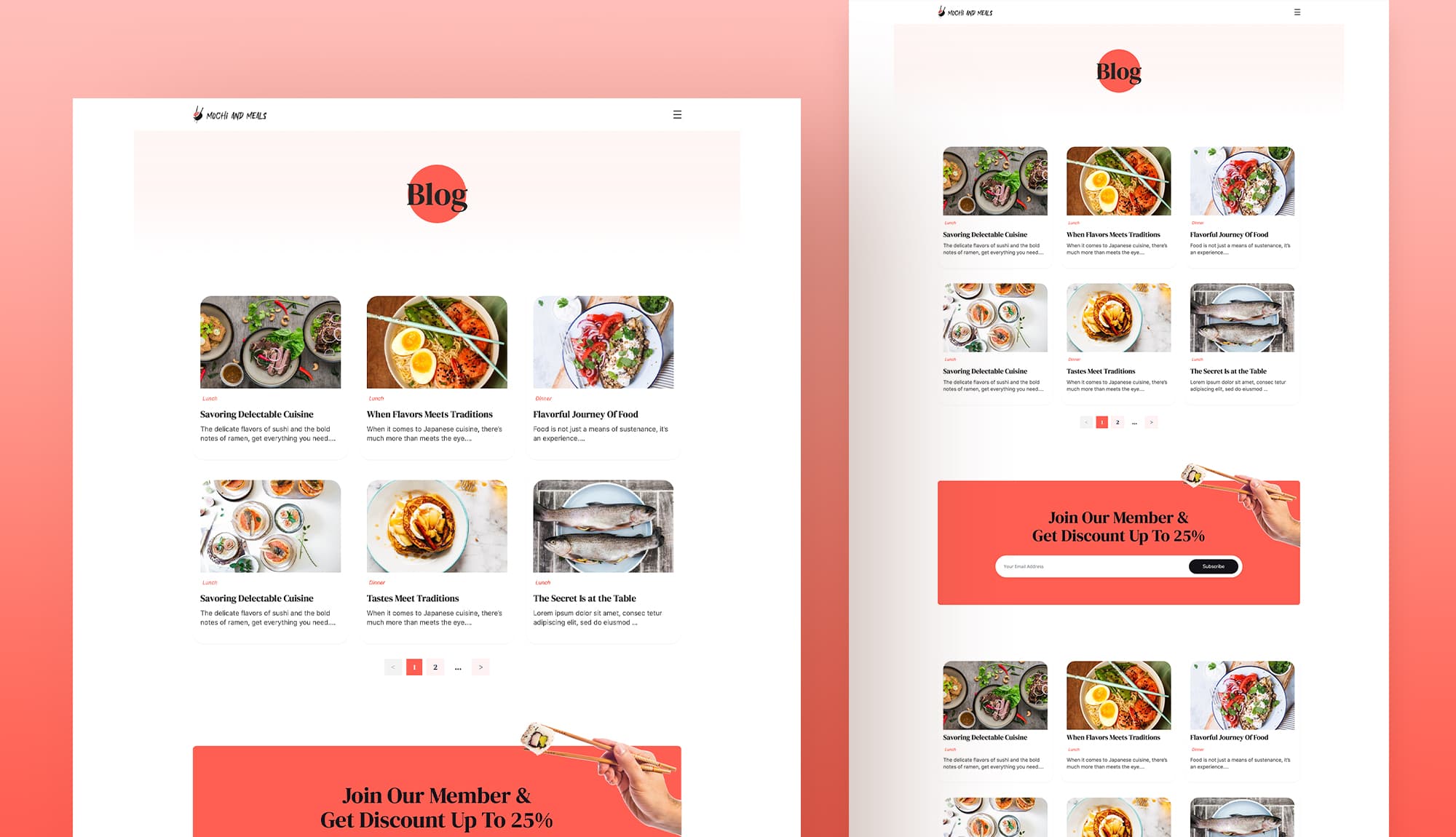 Mochi And Meals Blog Page For Gutenberg Banner