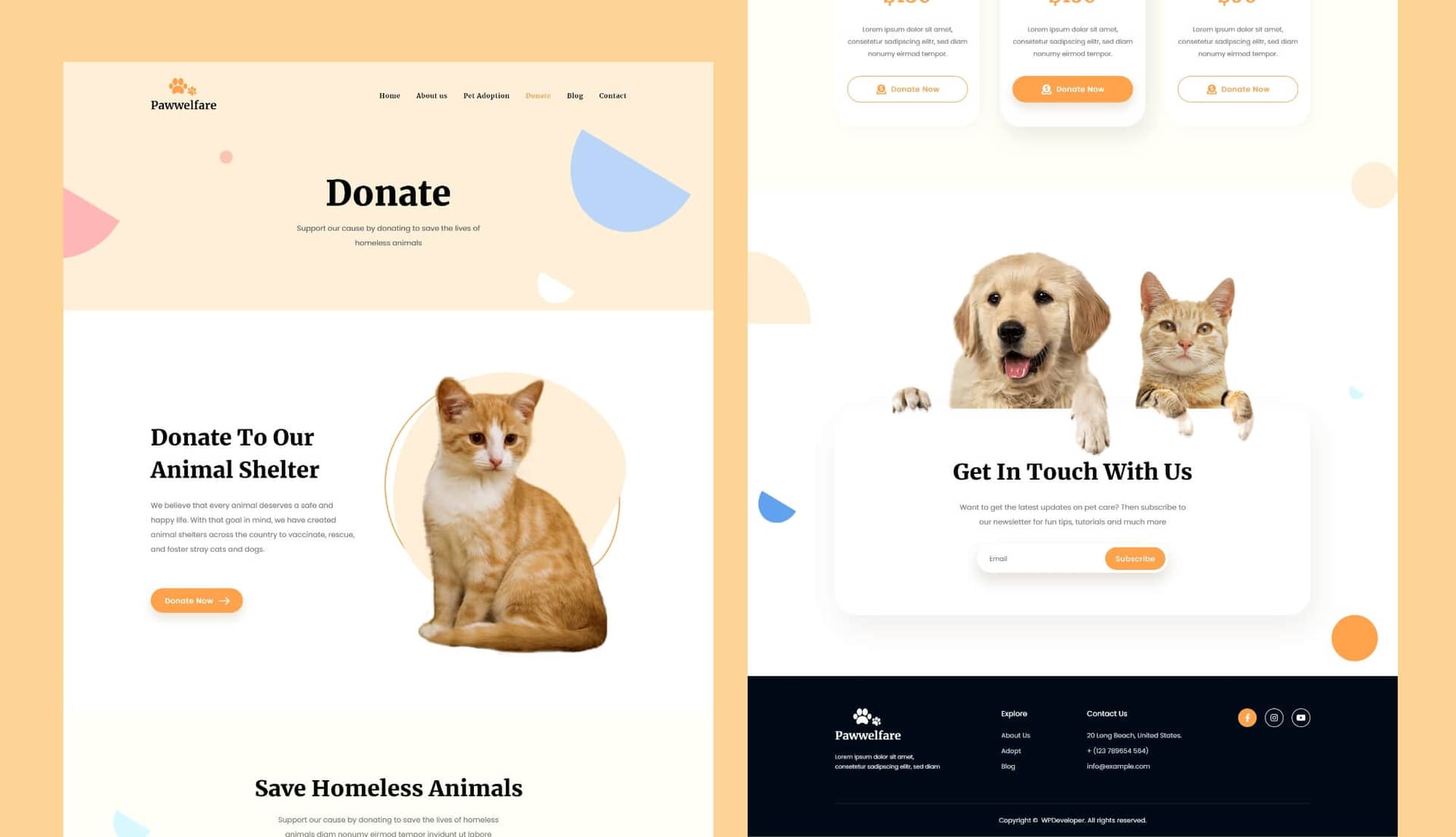 Pawwelfare Donate Page By Templately