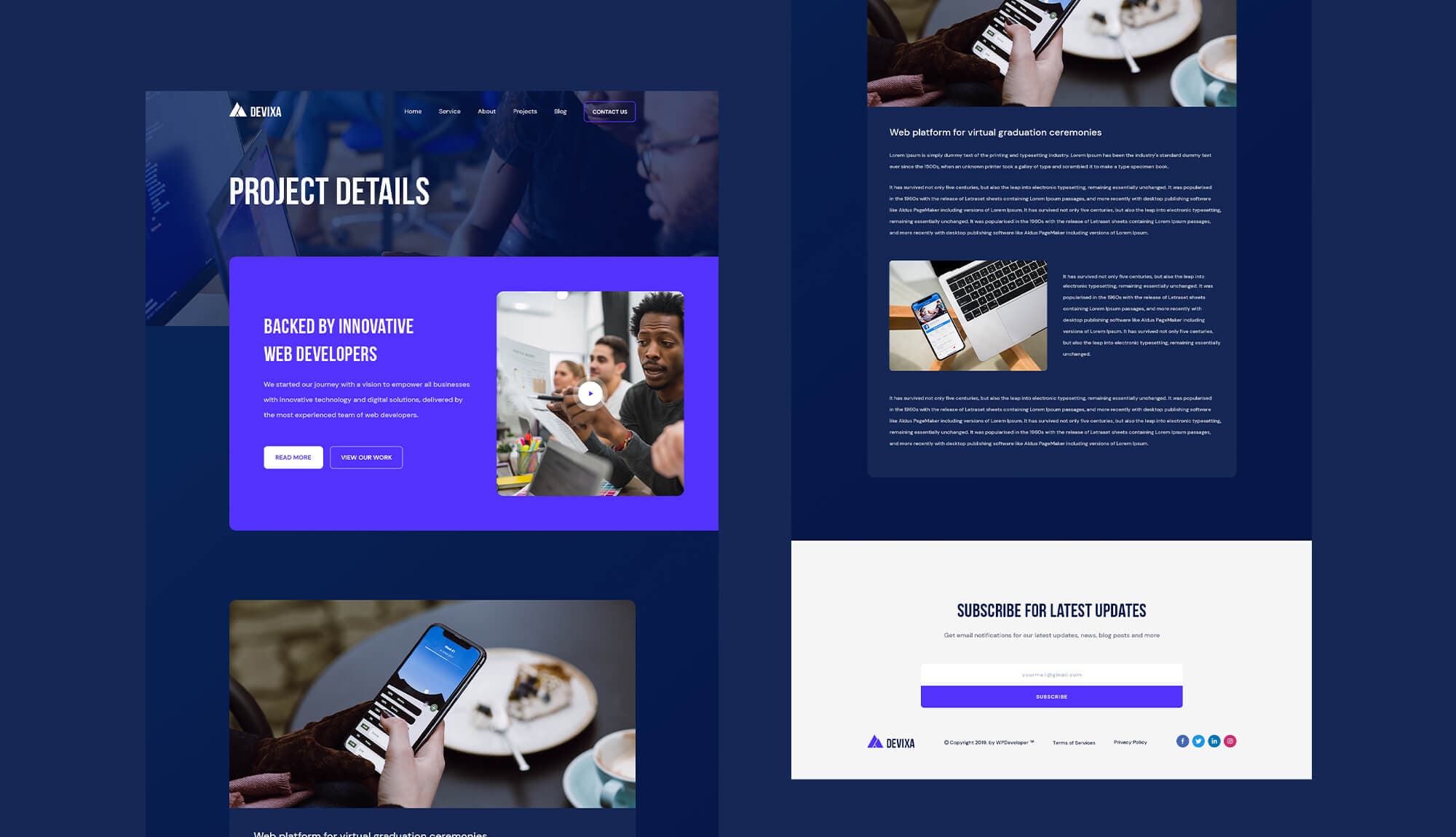 Devixa Projects Details Page Banner