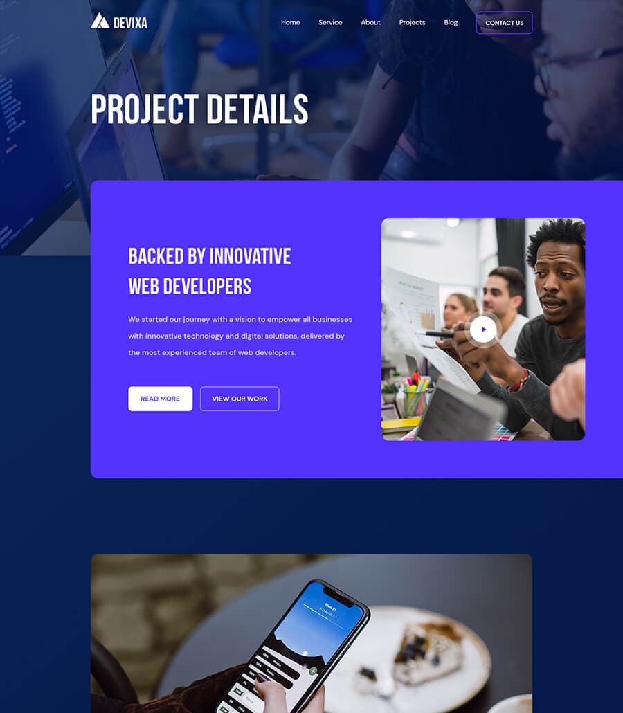 Devixa Projects Details Page thumbnail