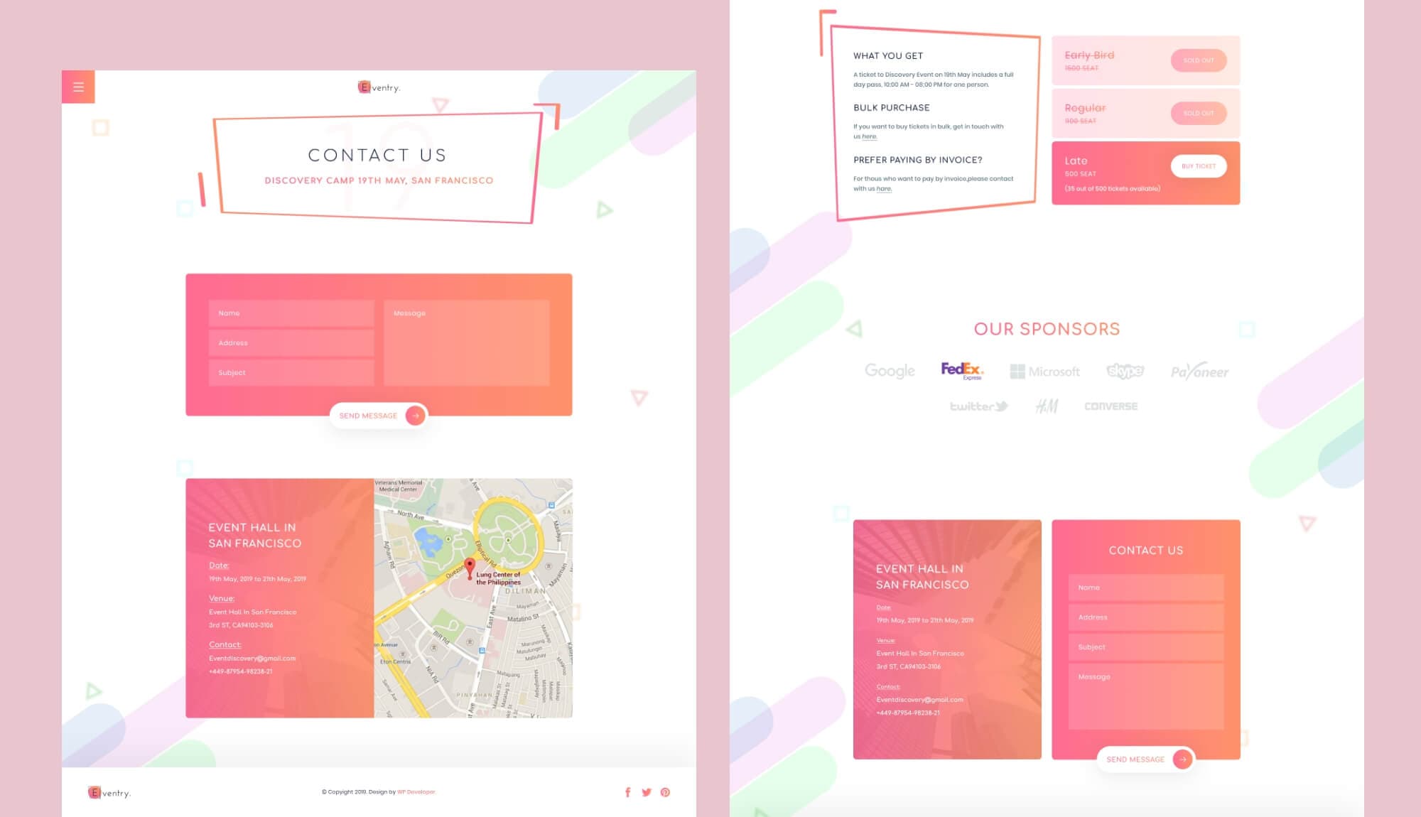 EventGree Event Template Contact Lite Banner