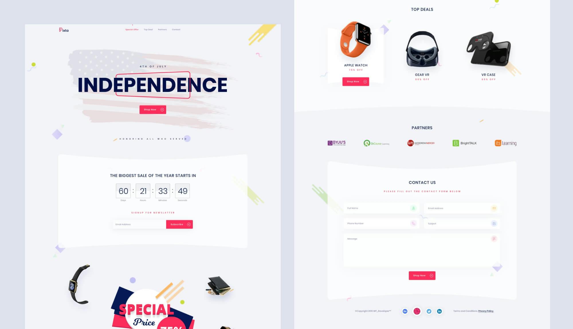 July4 Landing Page Without Contact Banner