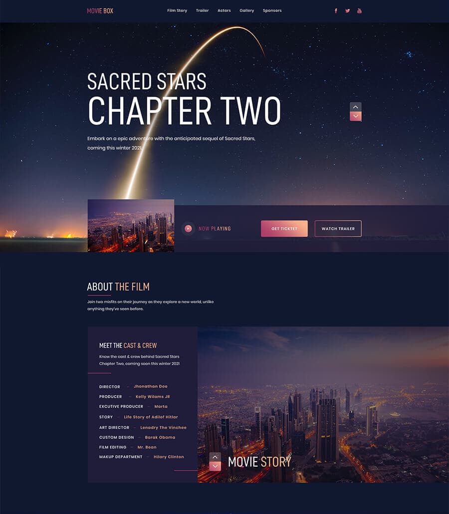 Movie Box Landing Page thumbnail