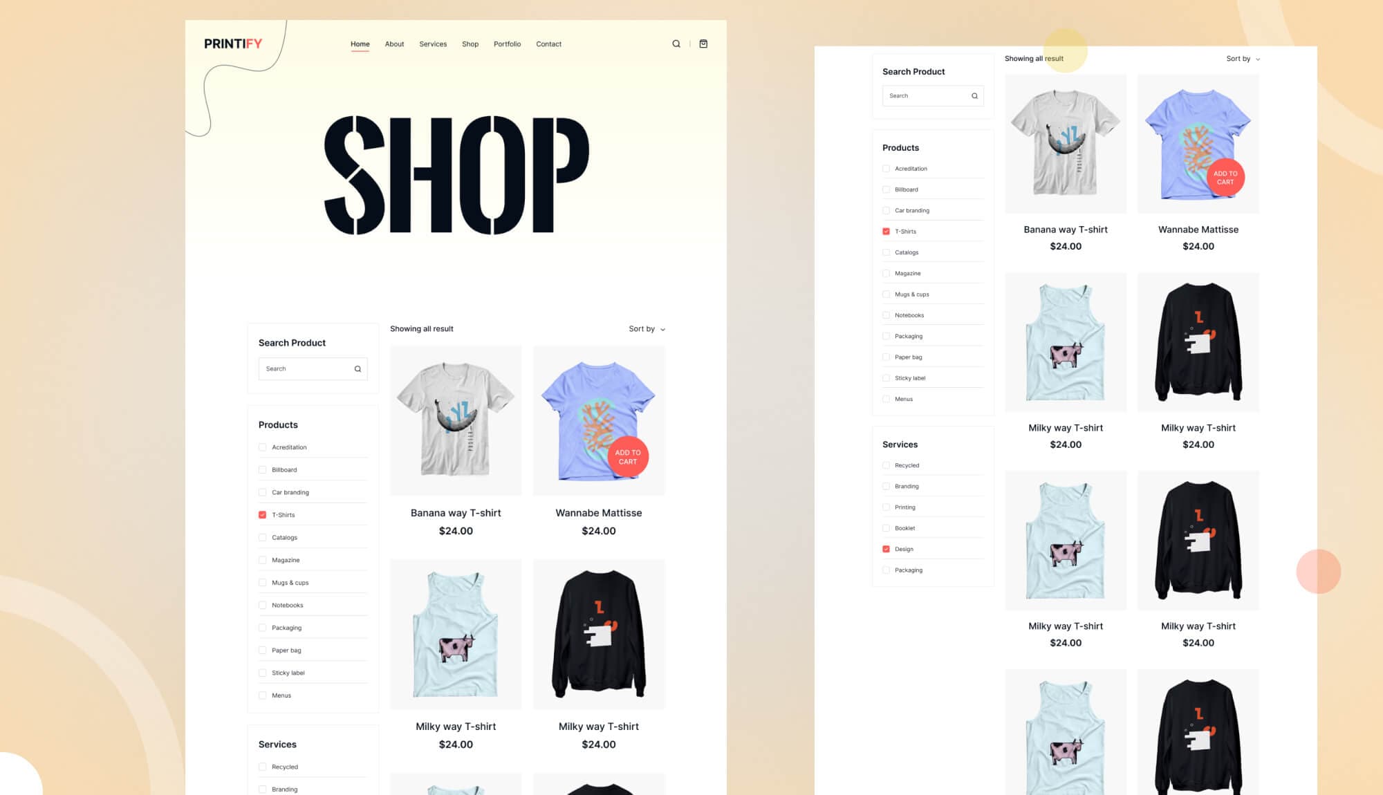 Printify Single Product Page Banner