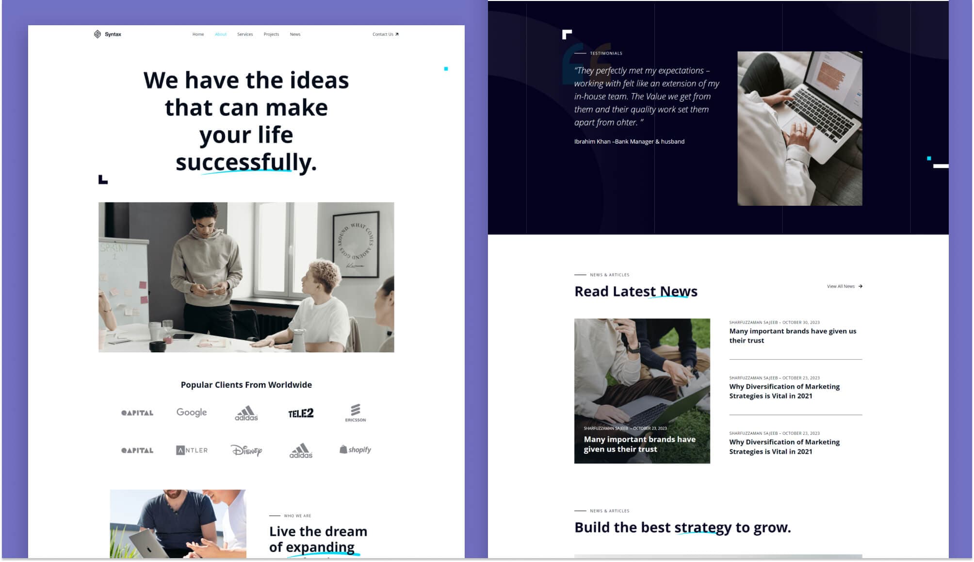 Syntax About Page For Gutenberg By Templately