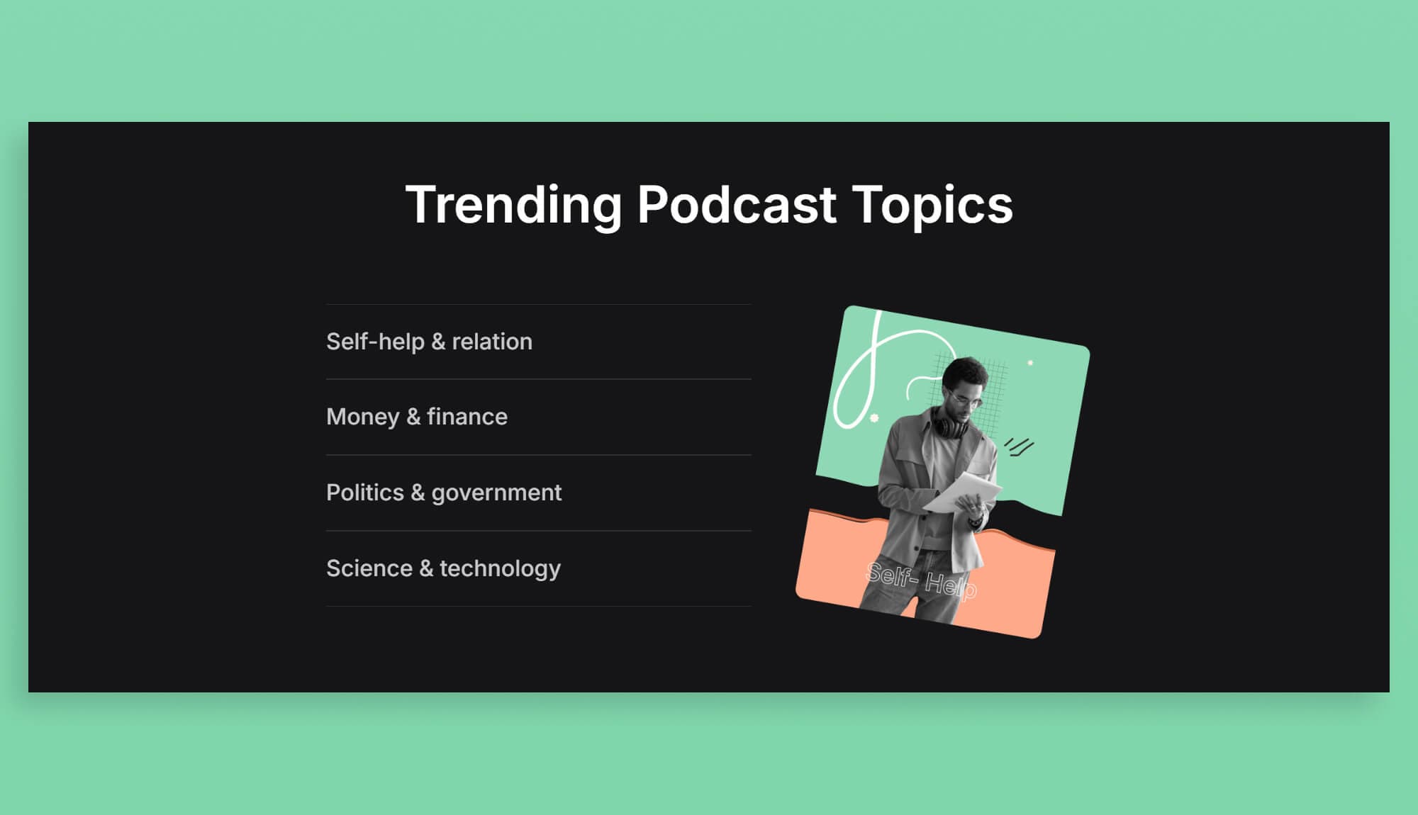 Memymic Trending Podcast Section For Gutenberg Banner