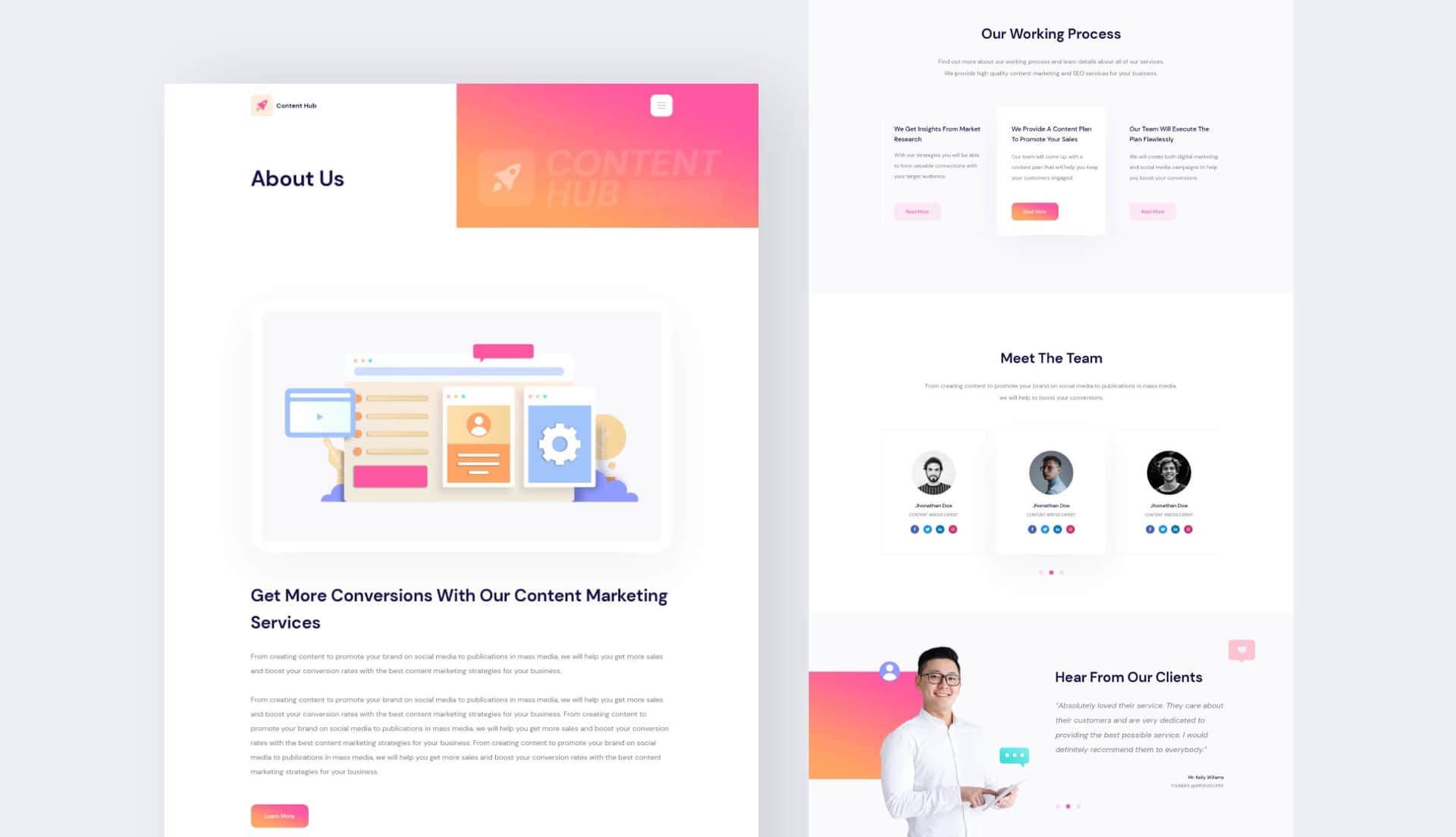 Content Hub About Page By Templately