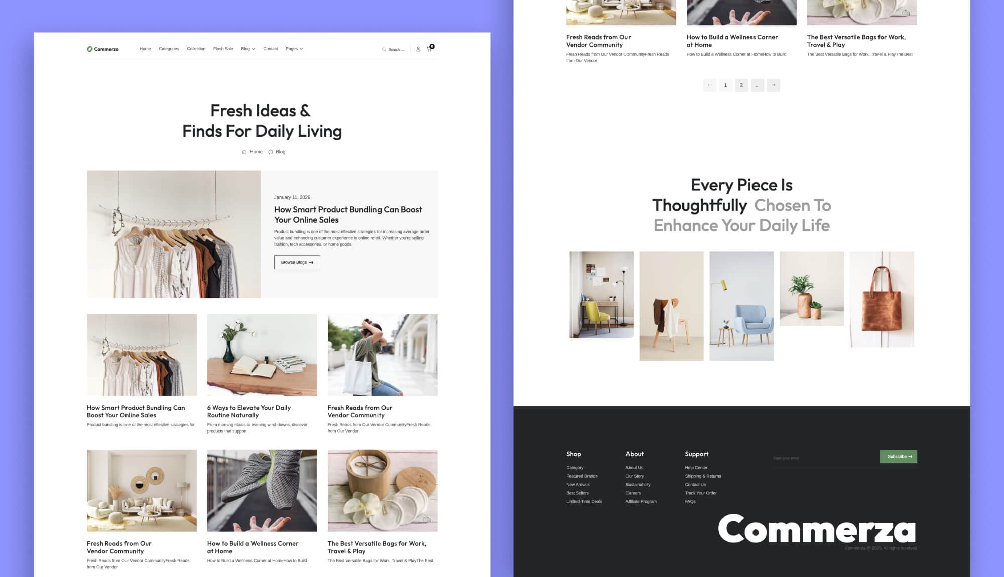 Commerza Blog Page For Gutenberg By Templately