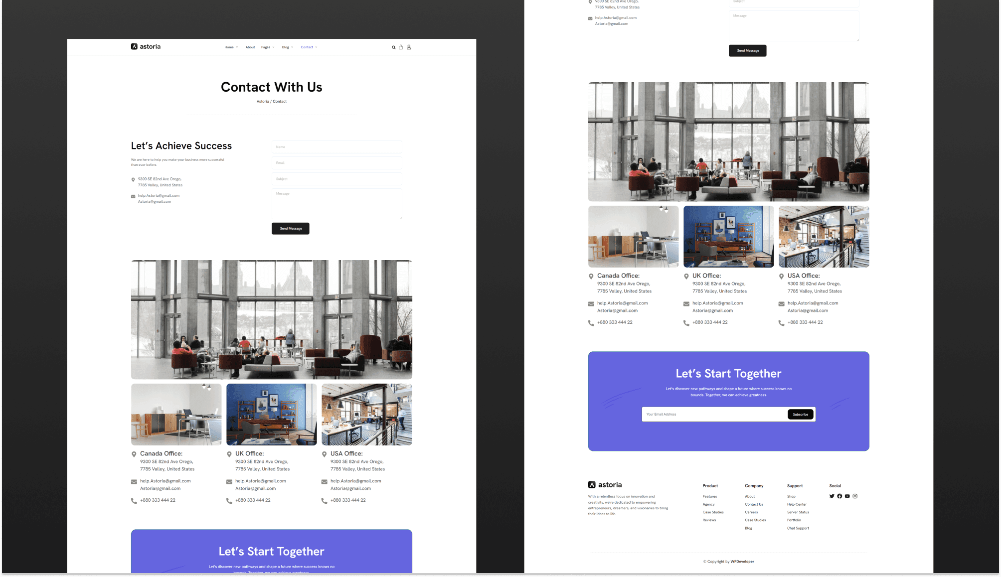 Astoria Contact Page Banner