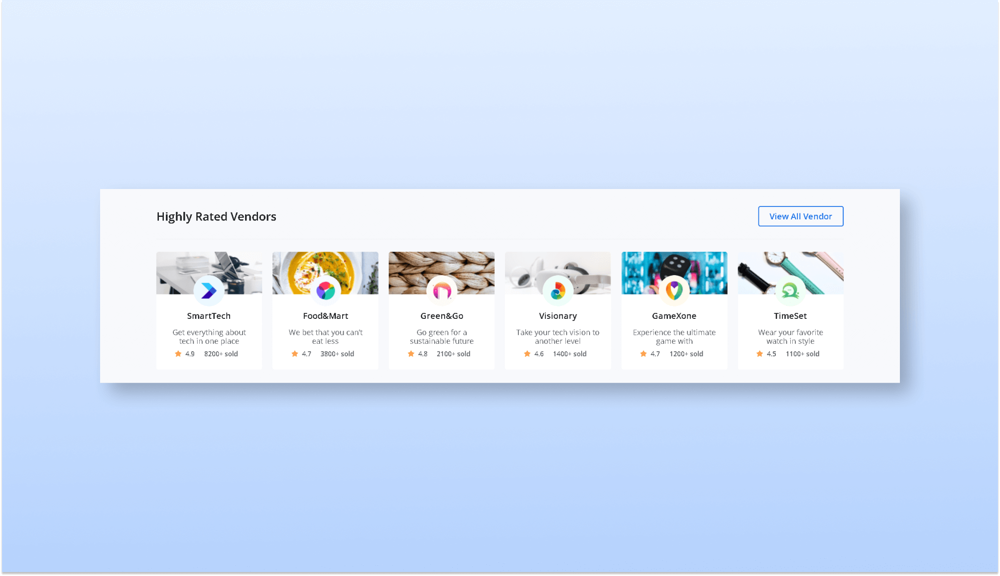 OneStopShop Vendors Section For Gutenberg Banner