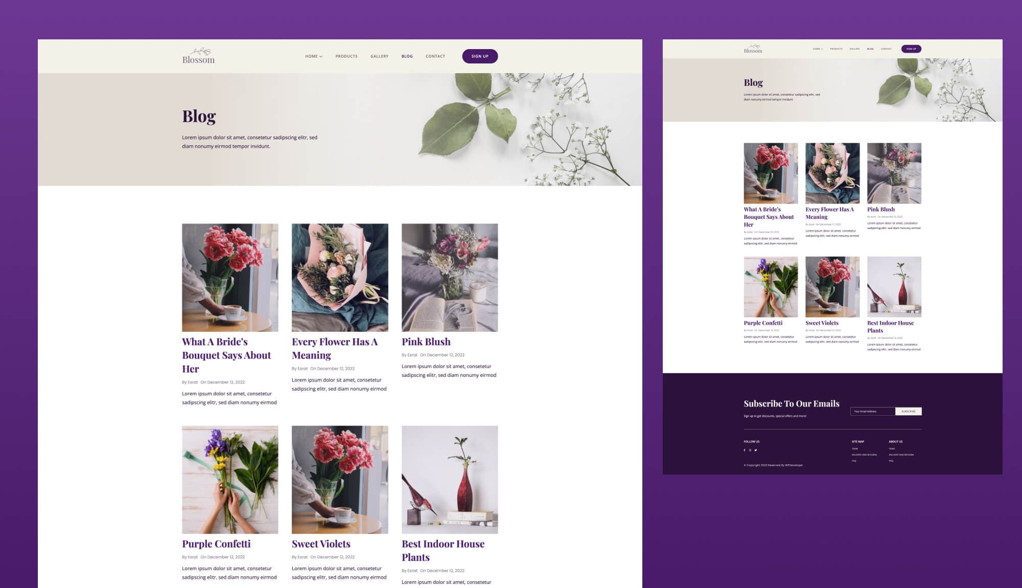 Blossom Blog Page For Gutenberg By Templately