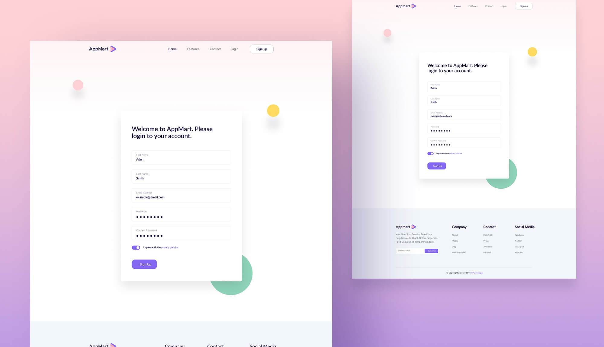 AppMart Signup Page Banner