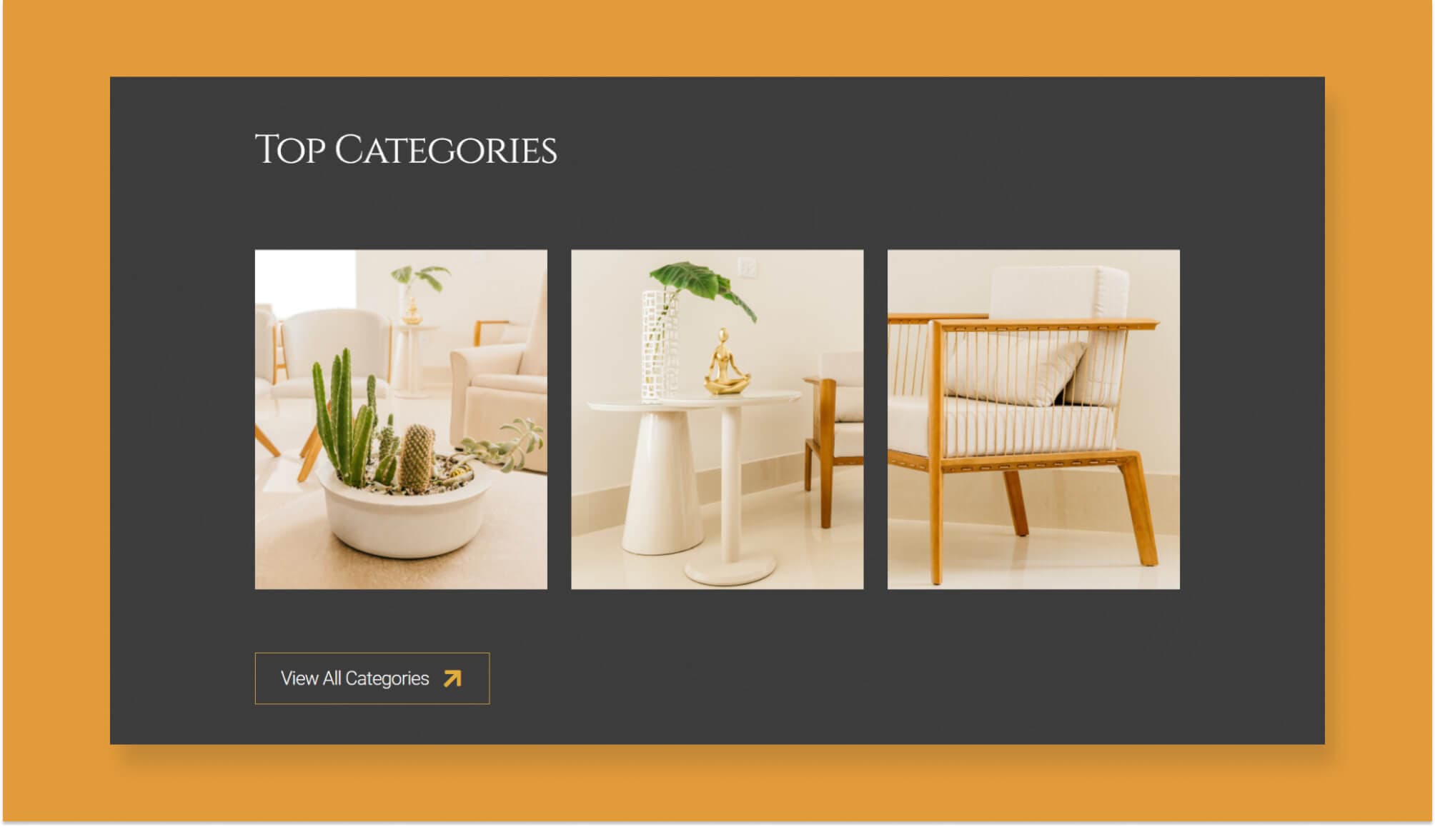 Renovate - Home Decor Top Categories Section for Gutenberg Banner