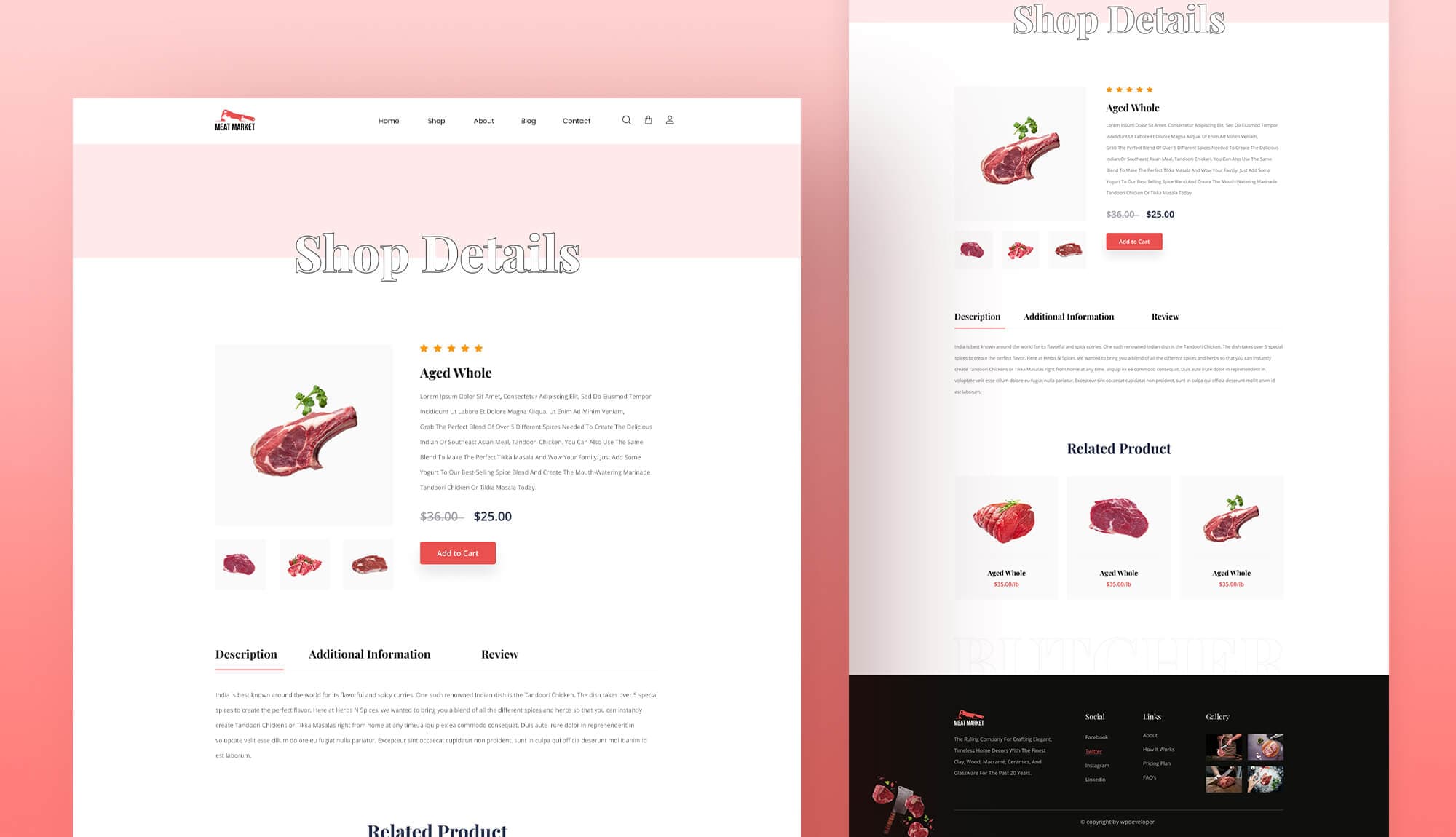 Meat Market Single Product Page Banner