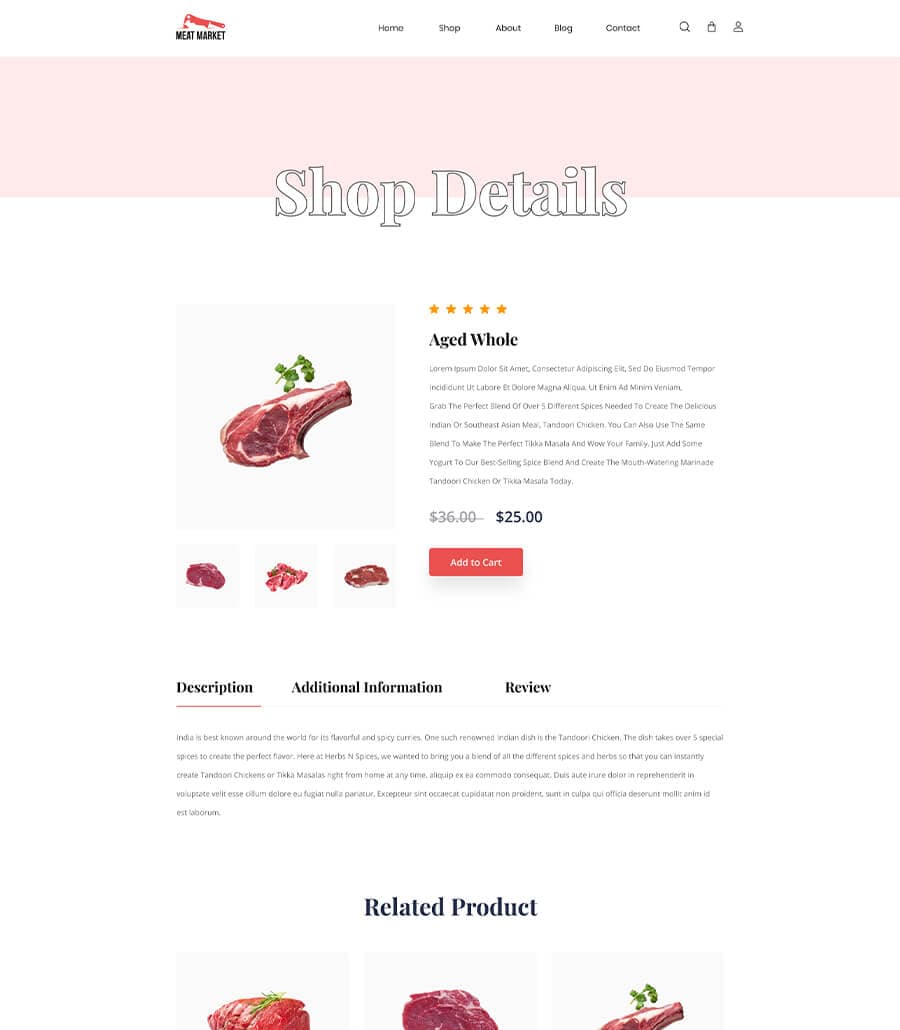 Meat Market Single Product Page thumbnail