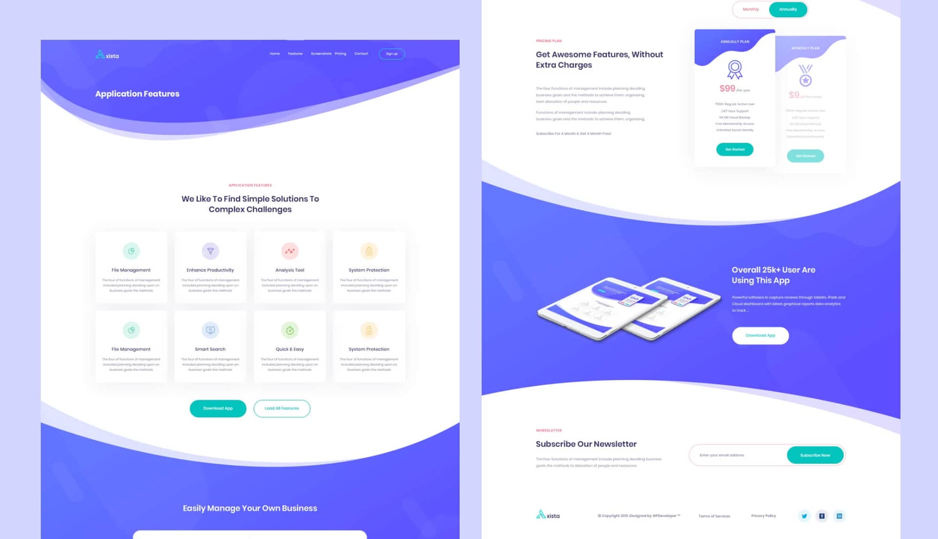 AppMentor App Landing Features page (lite) By Templately
