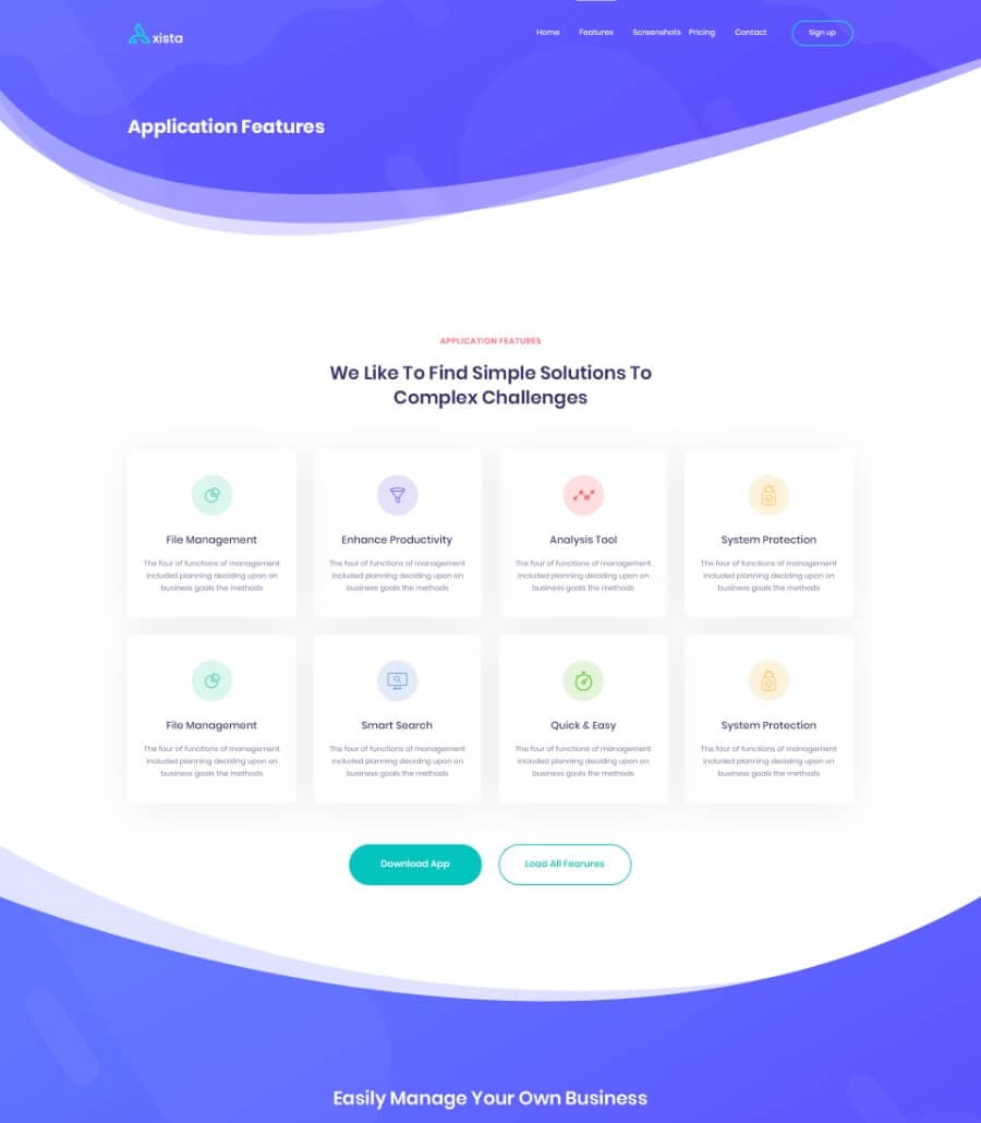 AppMentor App Landing Features page (lite) thumbnail
