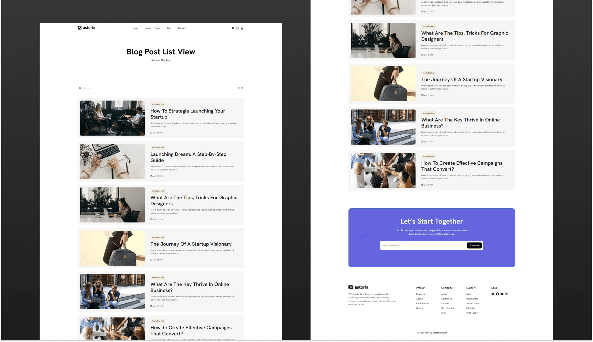 Astoria Blog List Page Banner