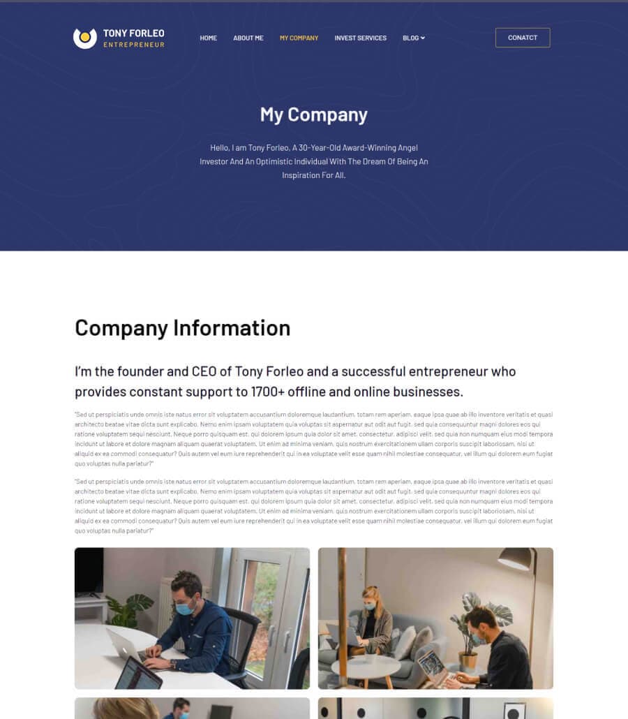 Tony Forleo My Company Page thumbnail