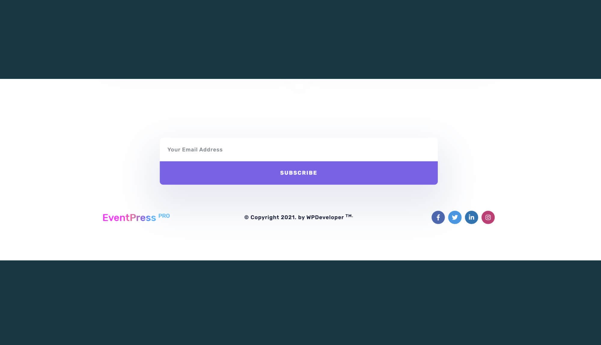 EventPress Pro Footer Section For Gutenberg Banner