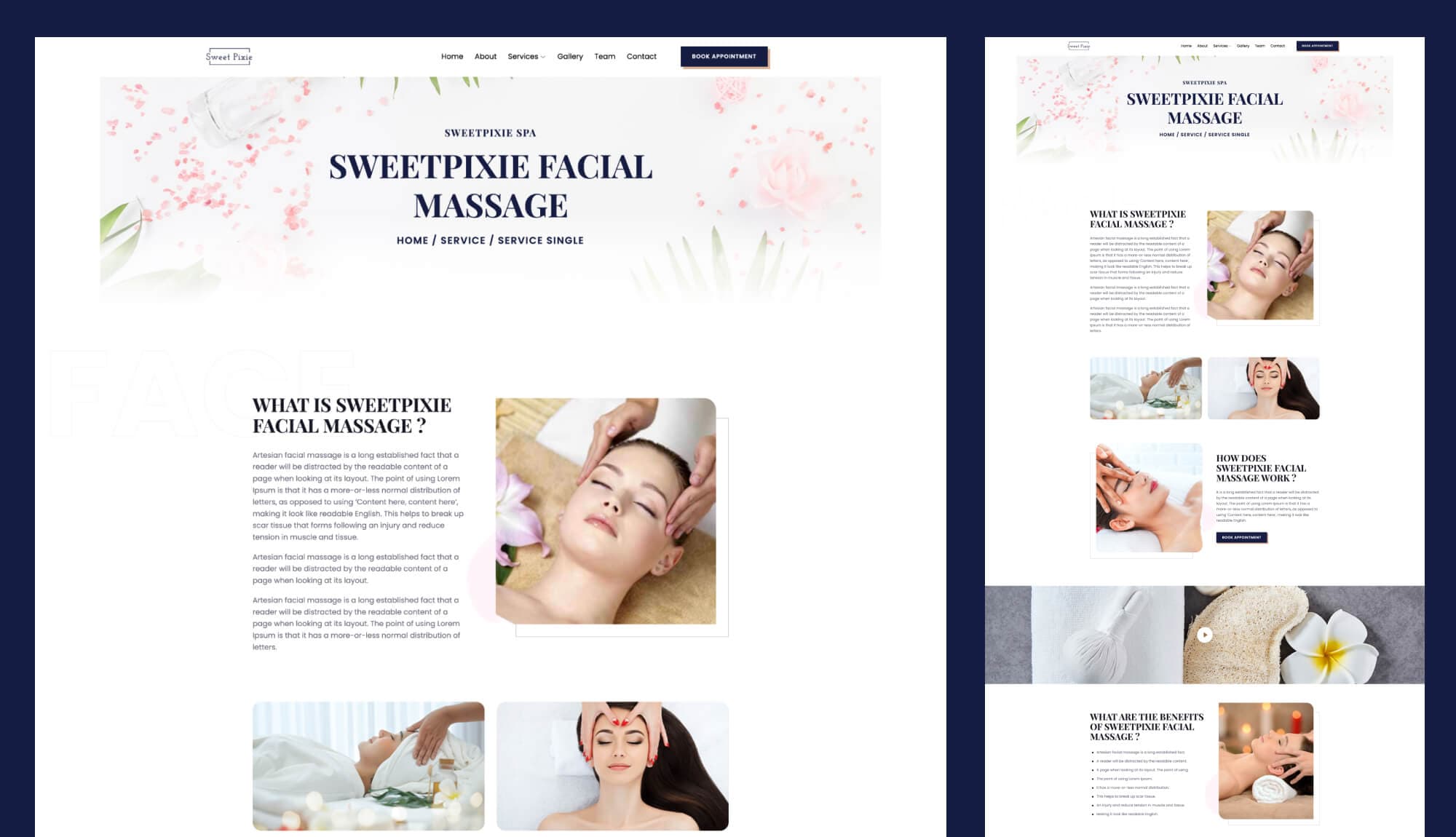 Sweet Pixie Service Details Page For Gutenberg Banner