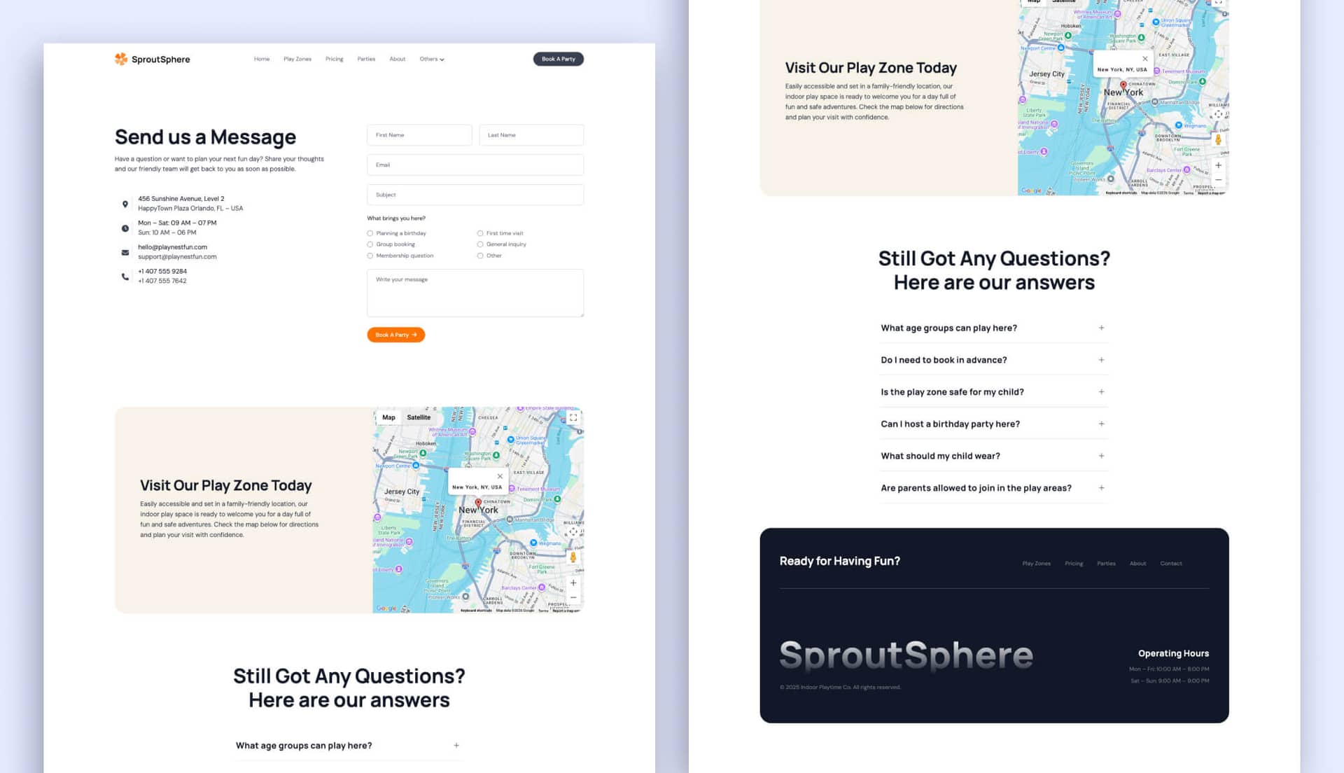 SproutSphere Contact Page For Gutenberg By Templately
