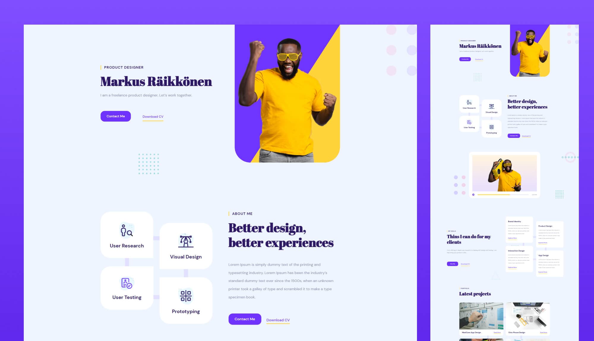 EleFolio Home Page For Gutenberg Banner