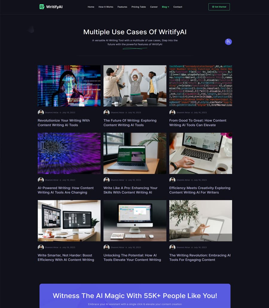 WritifyAi Blog Page thumbnail