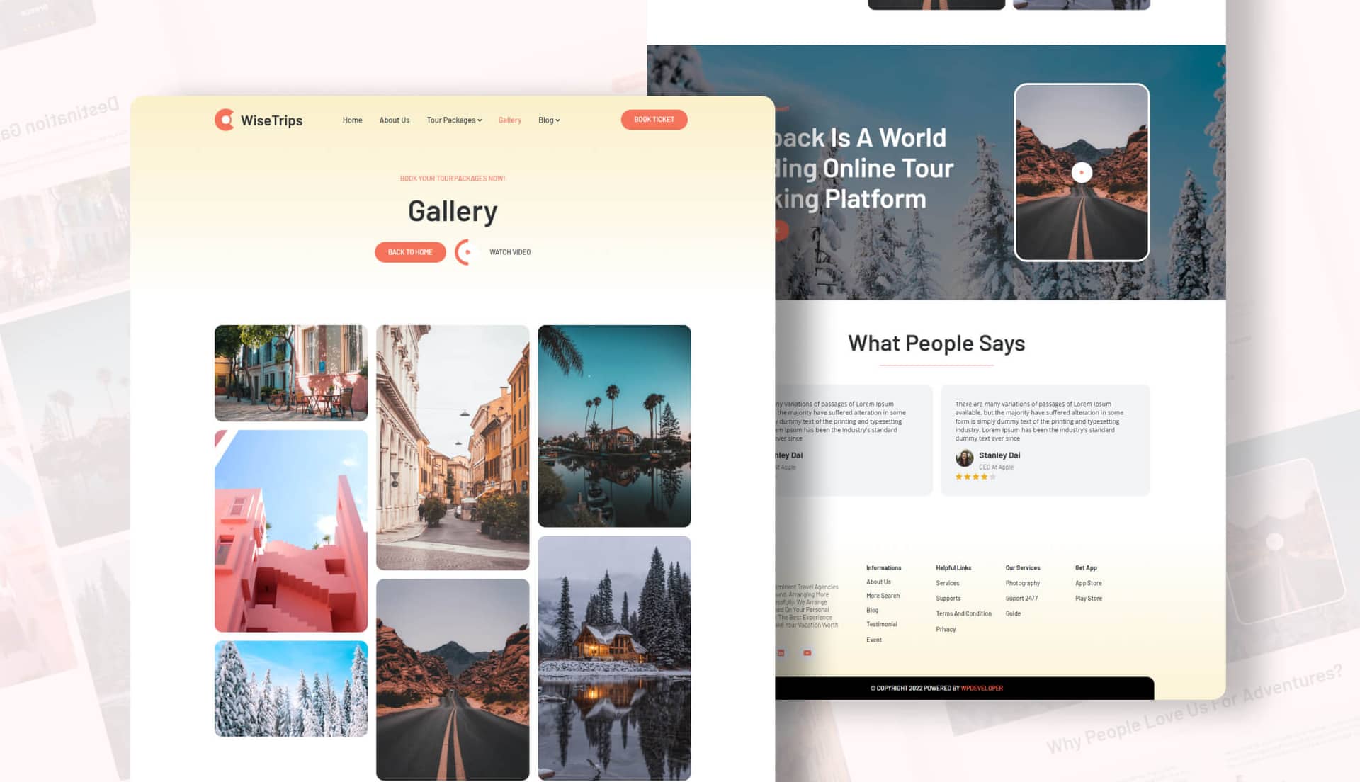 WiseTrips Gallery Page By Templately