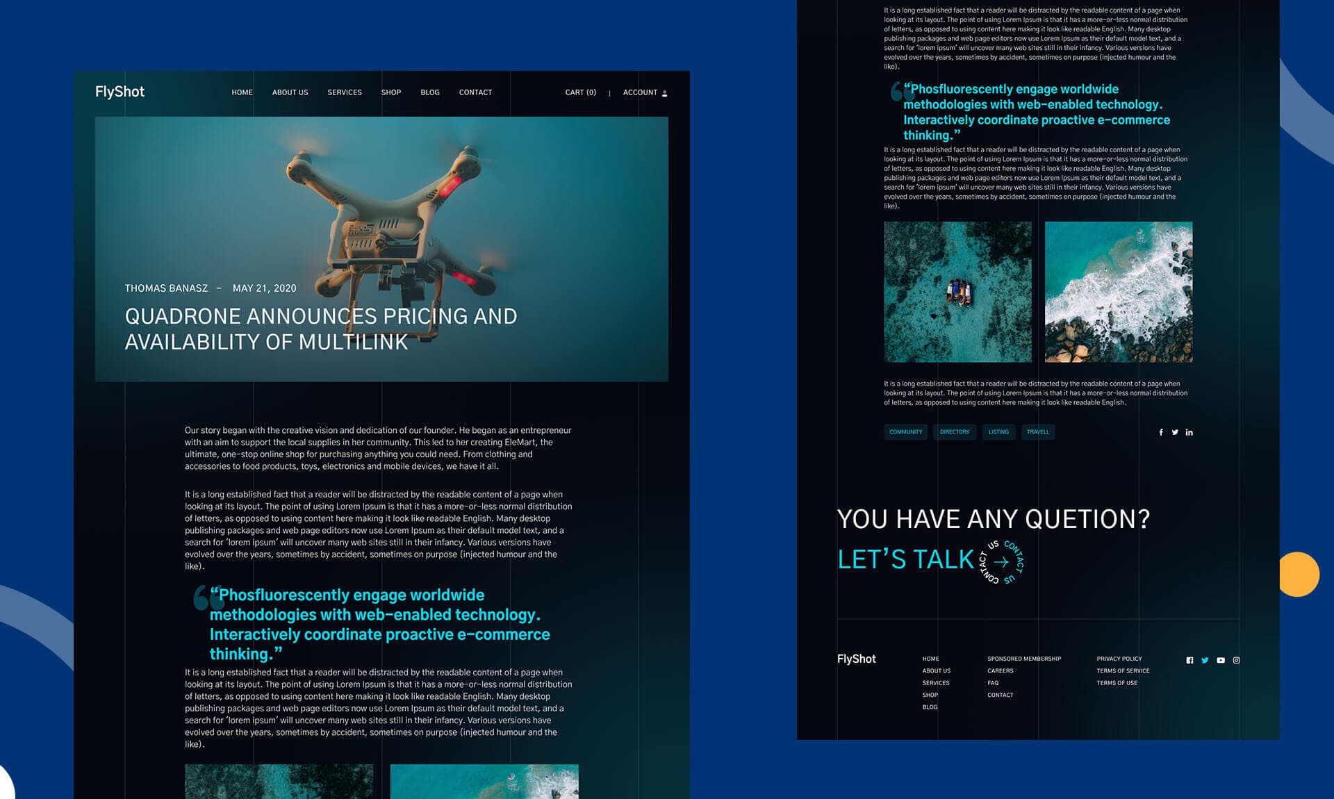 FlyShot Single Post Page Banner