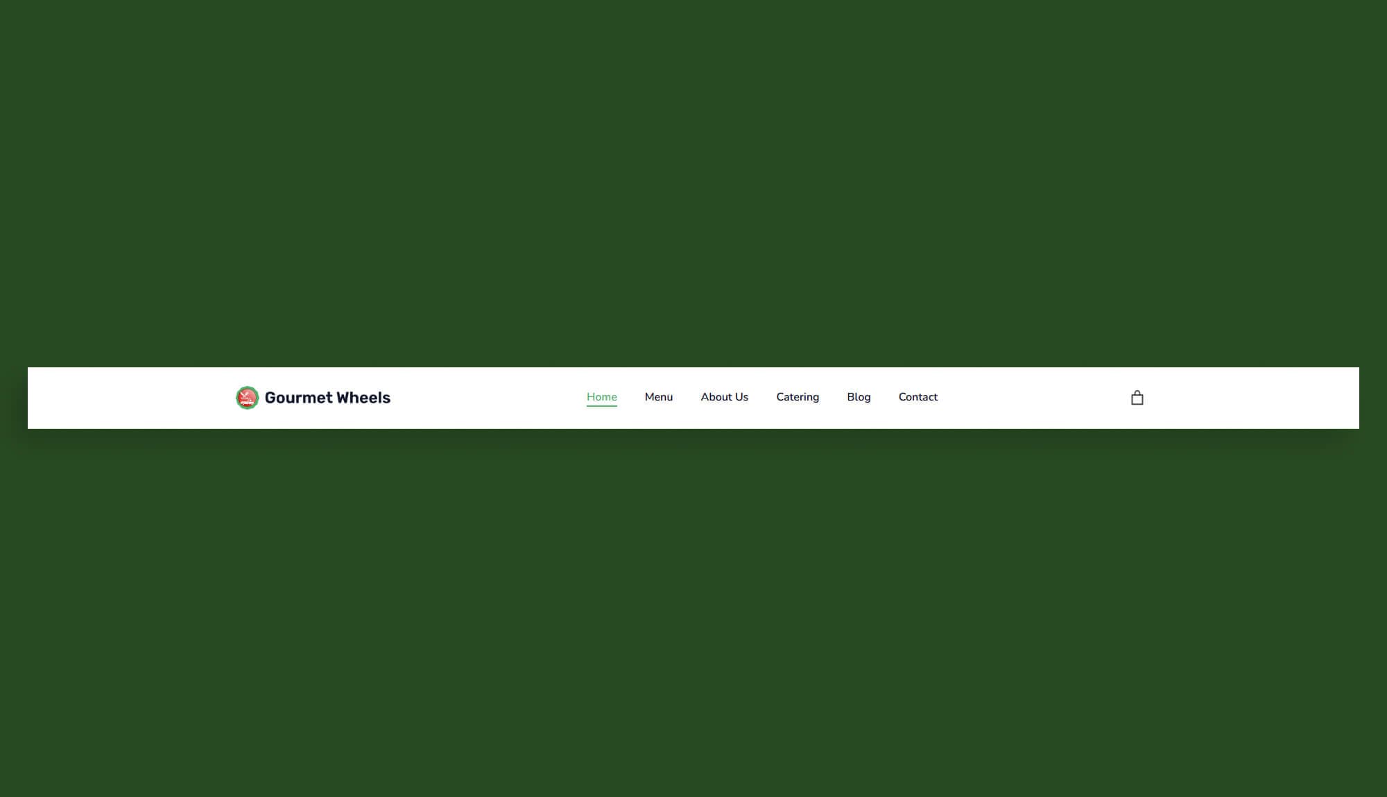 Gourmet Wheels Header for Gutenberg Banner